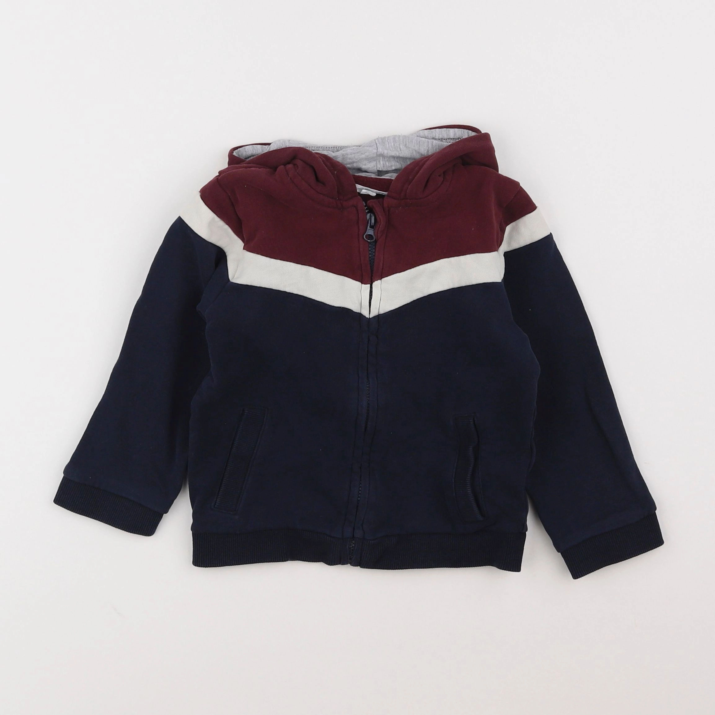 Vertbaudet - sweat rouge - 3 ans