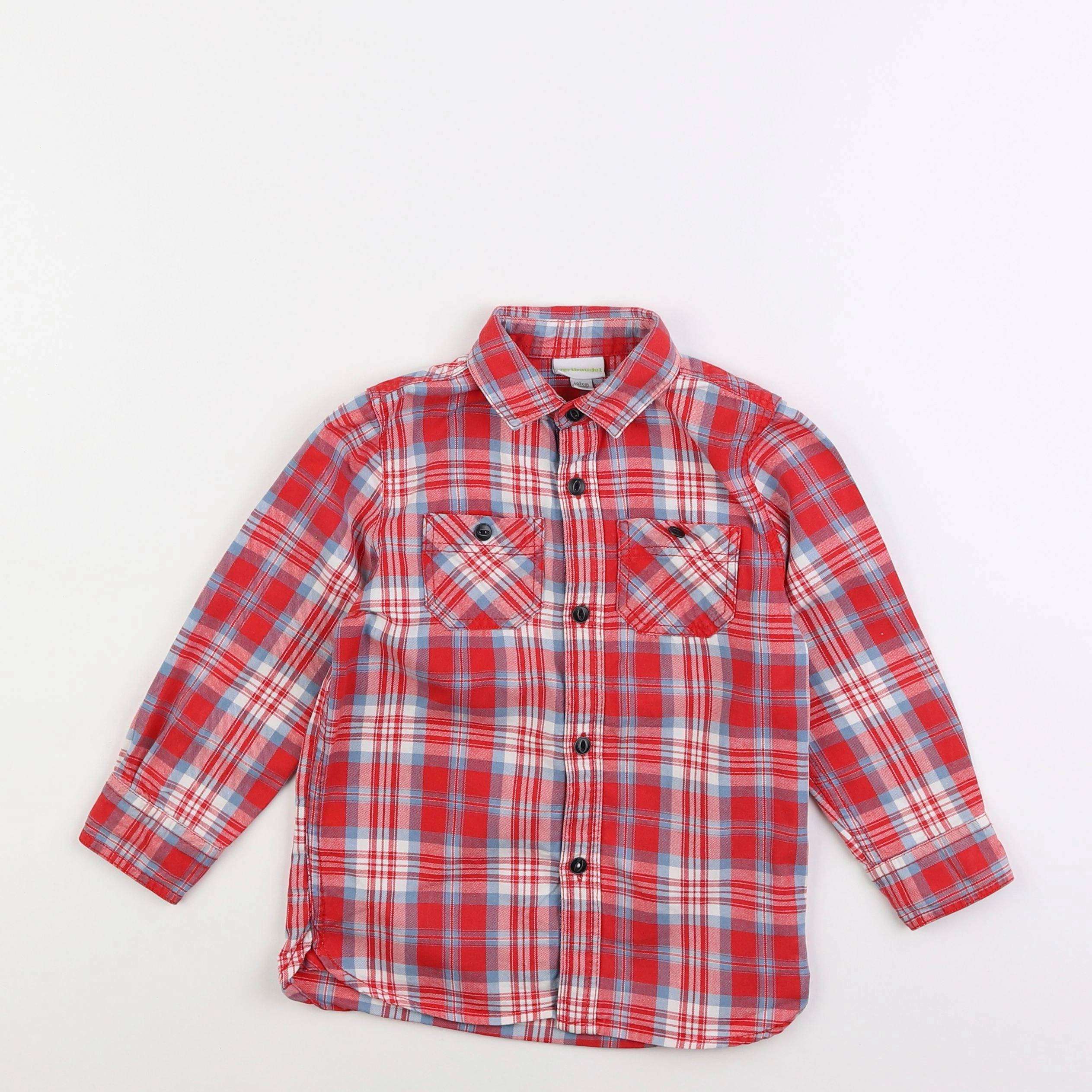 Vertbaudet - chemise rouge - 4 ans