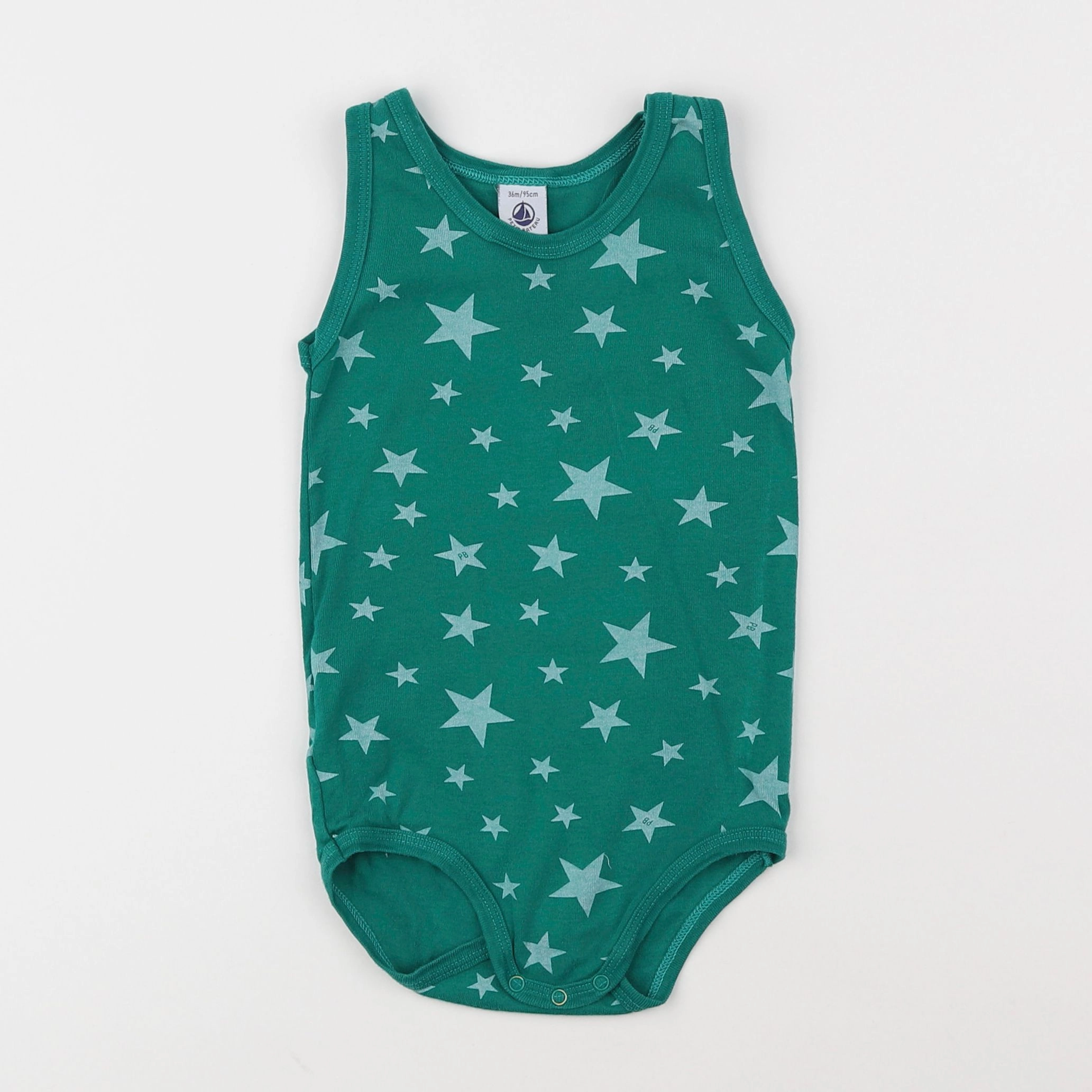 Petit Bateau - body vert - 3 ans