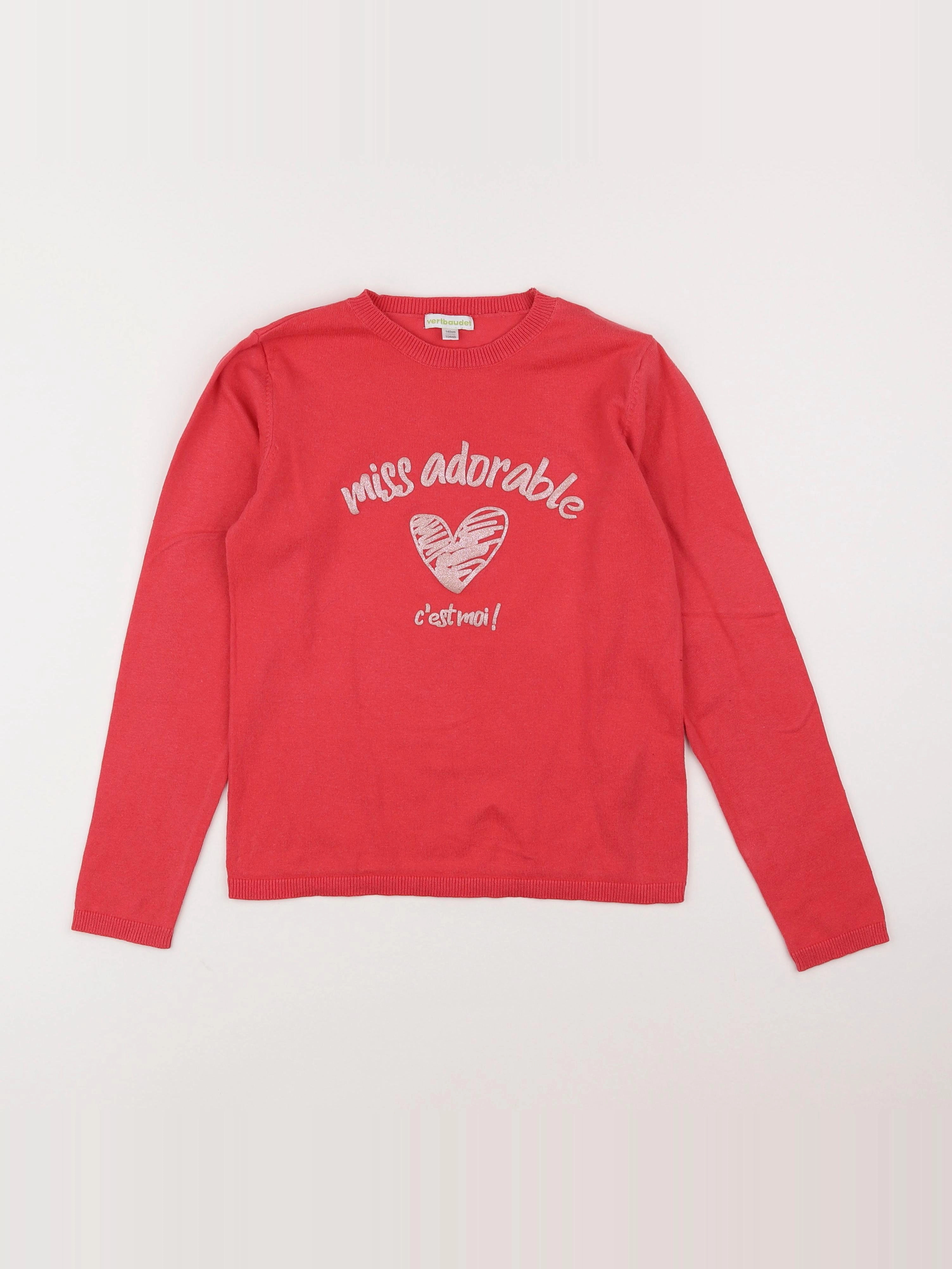 Vertbaudet - pull rose - 10 ans