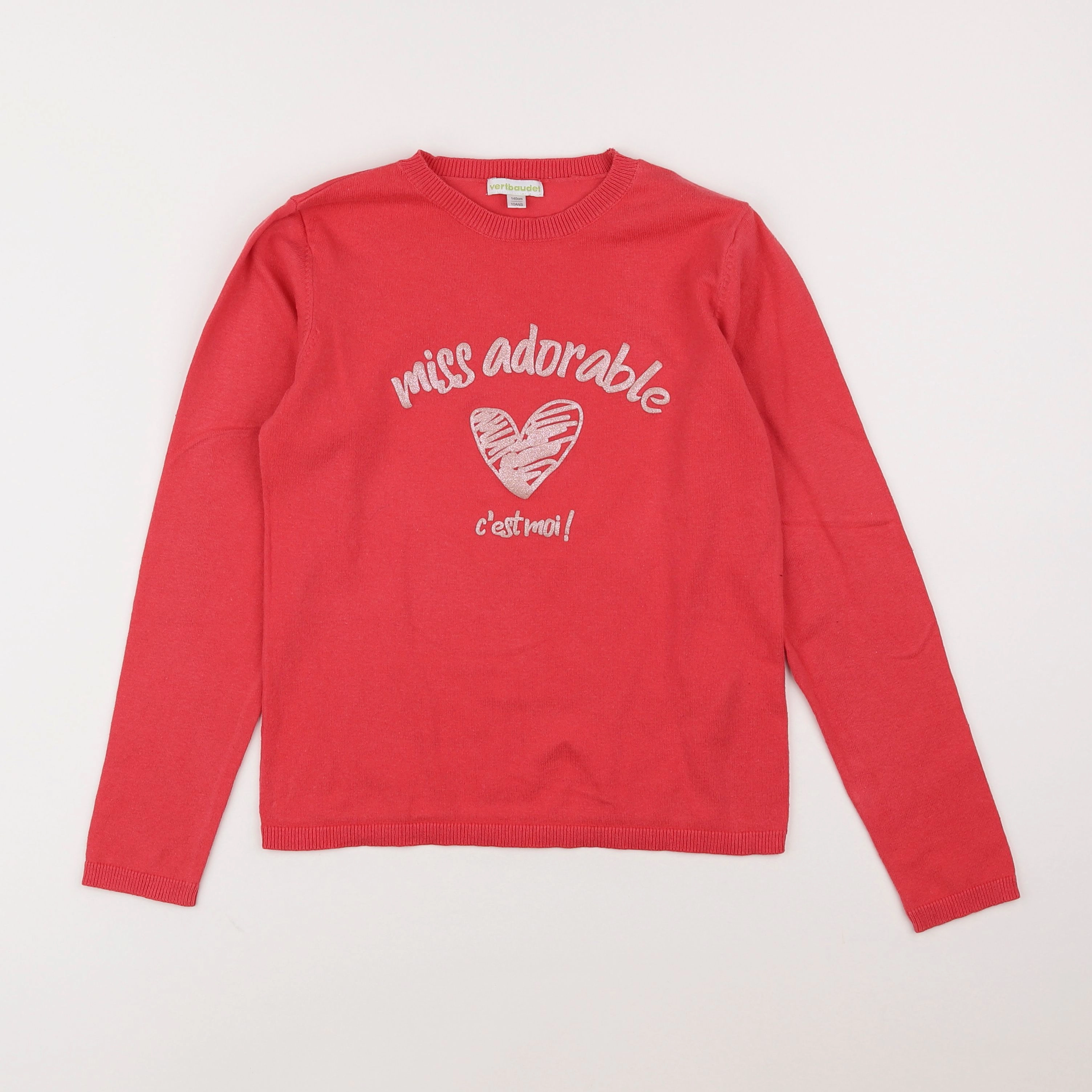 Vertbaudet - pull rose - 10 ans