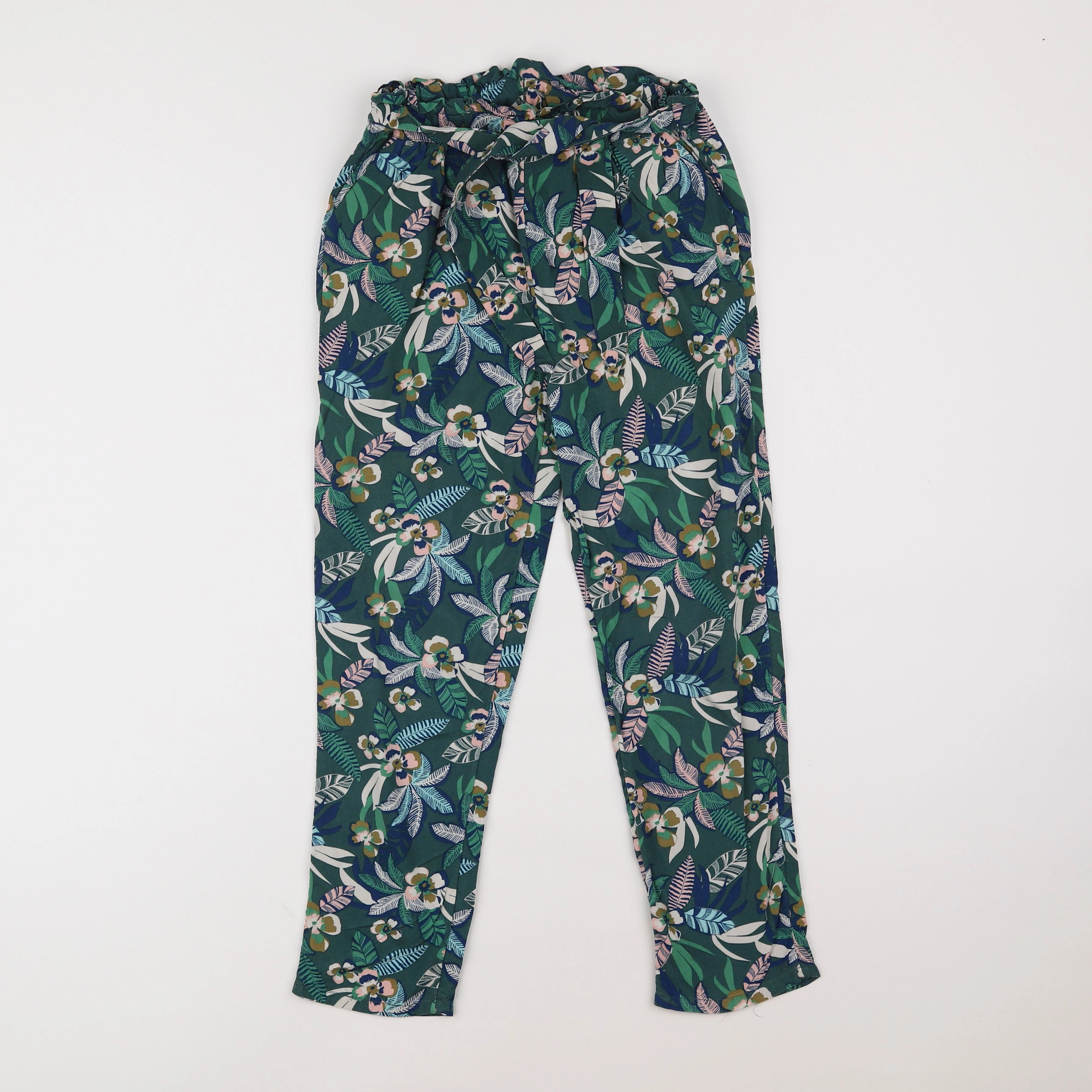 Vertbaudet - pantalon vert - 10 ans