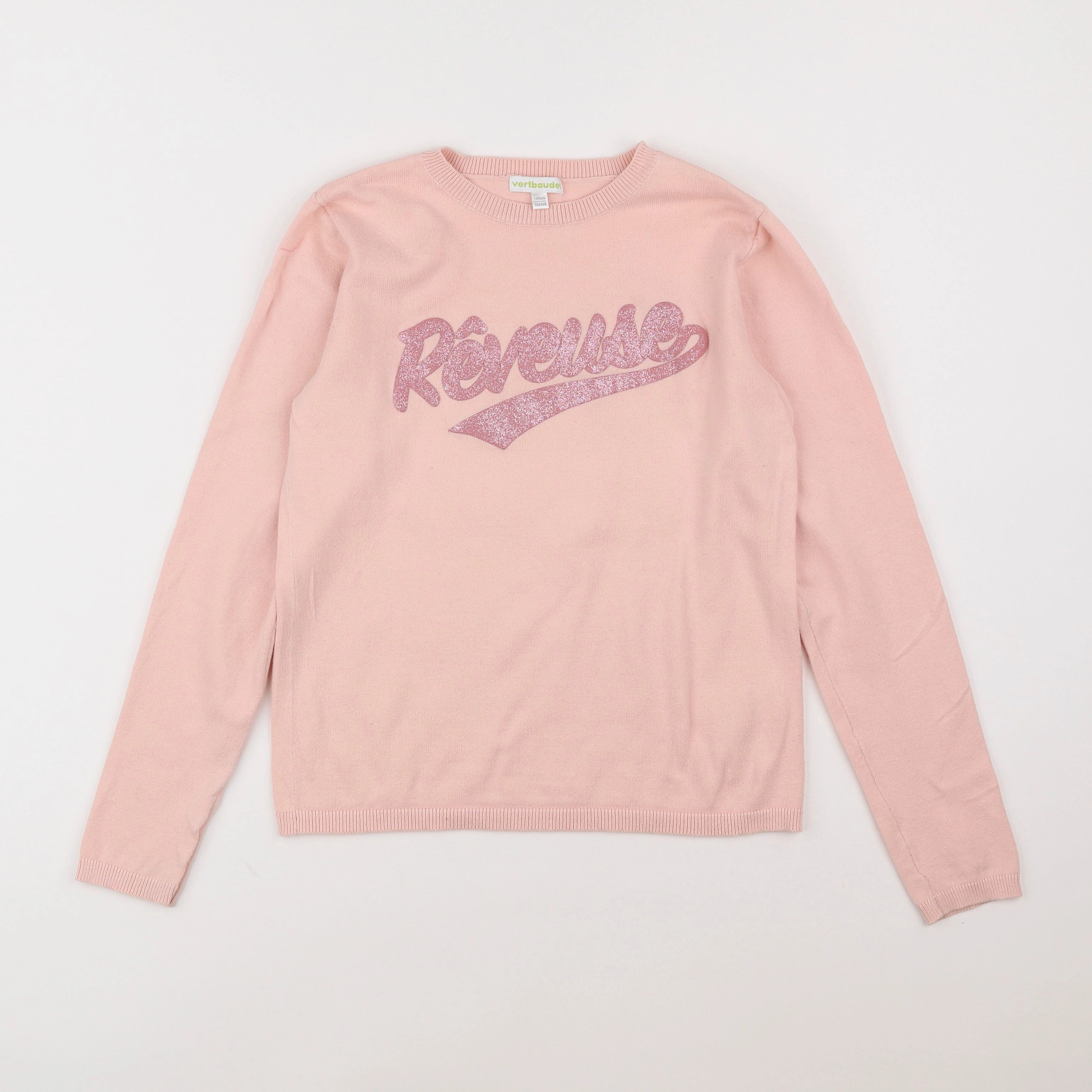 Vertbaudet - pull rose - 10 ans