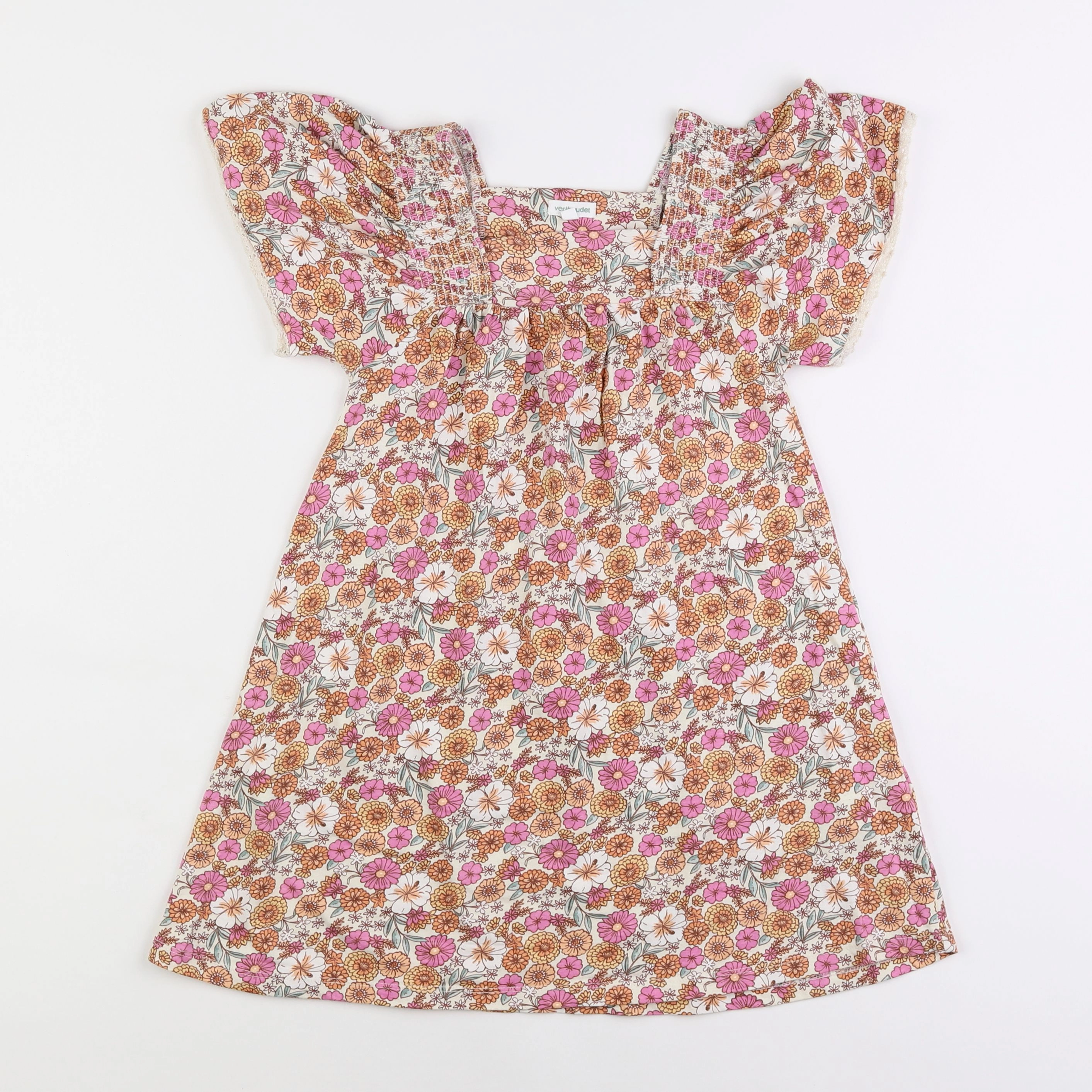 Vertbaudet - robe multicolore - 8 ans