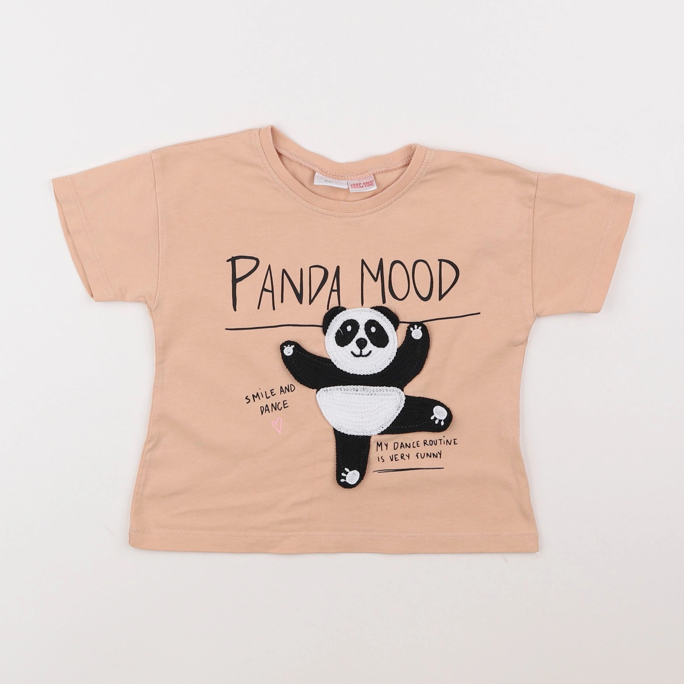 Zara - tee-shirt orange - 2/3 ans