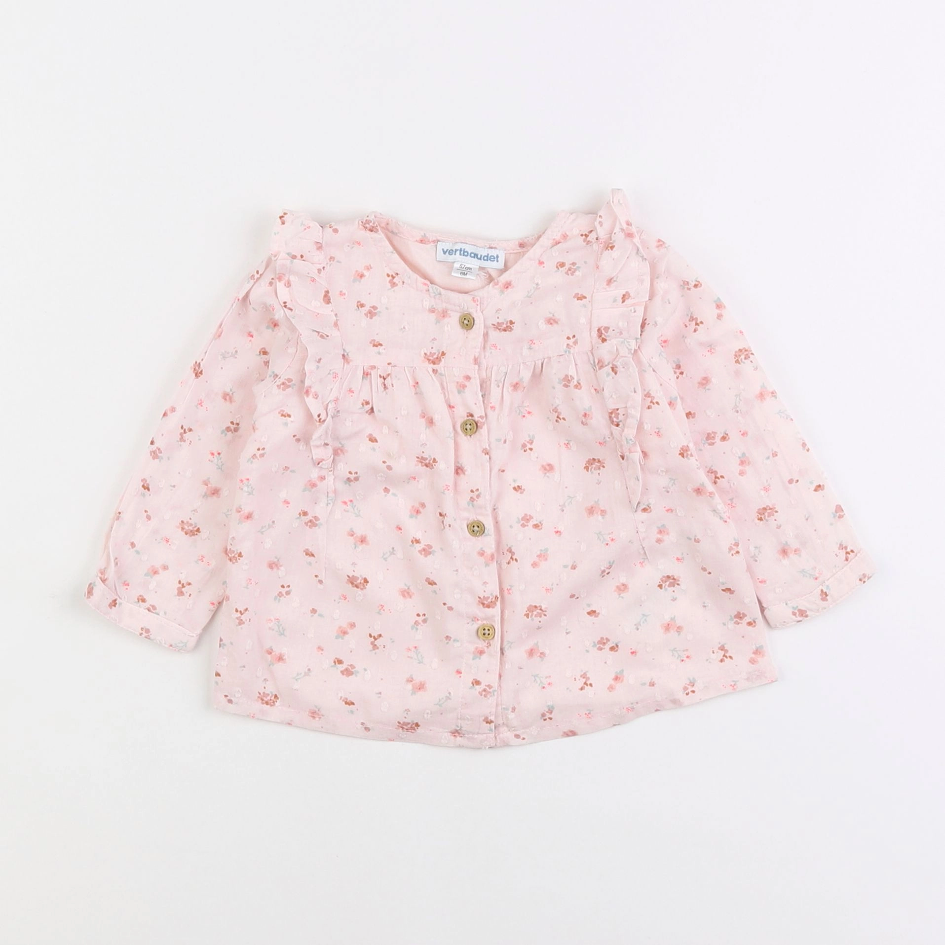 Vertbaudet - blouse rose - 6 mois