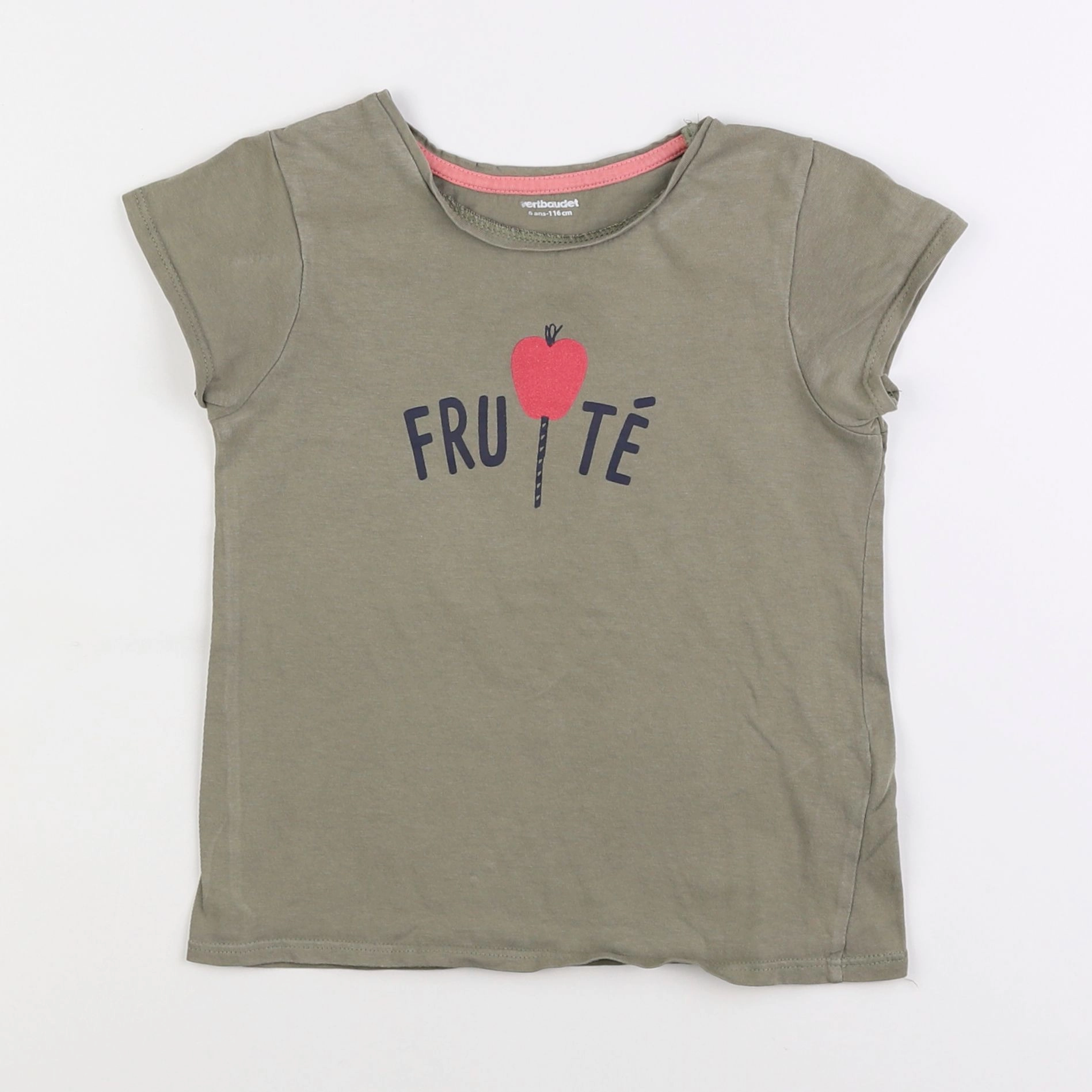 Vertbaudet - tee-shirt vert - 6 ans