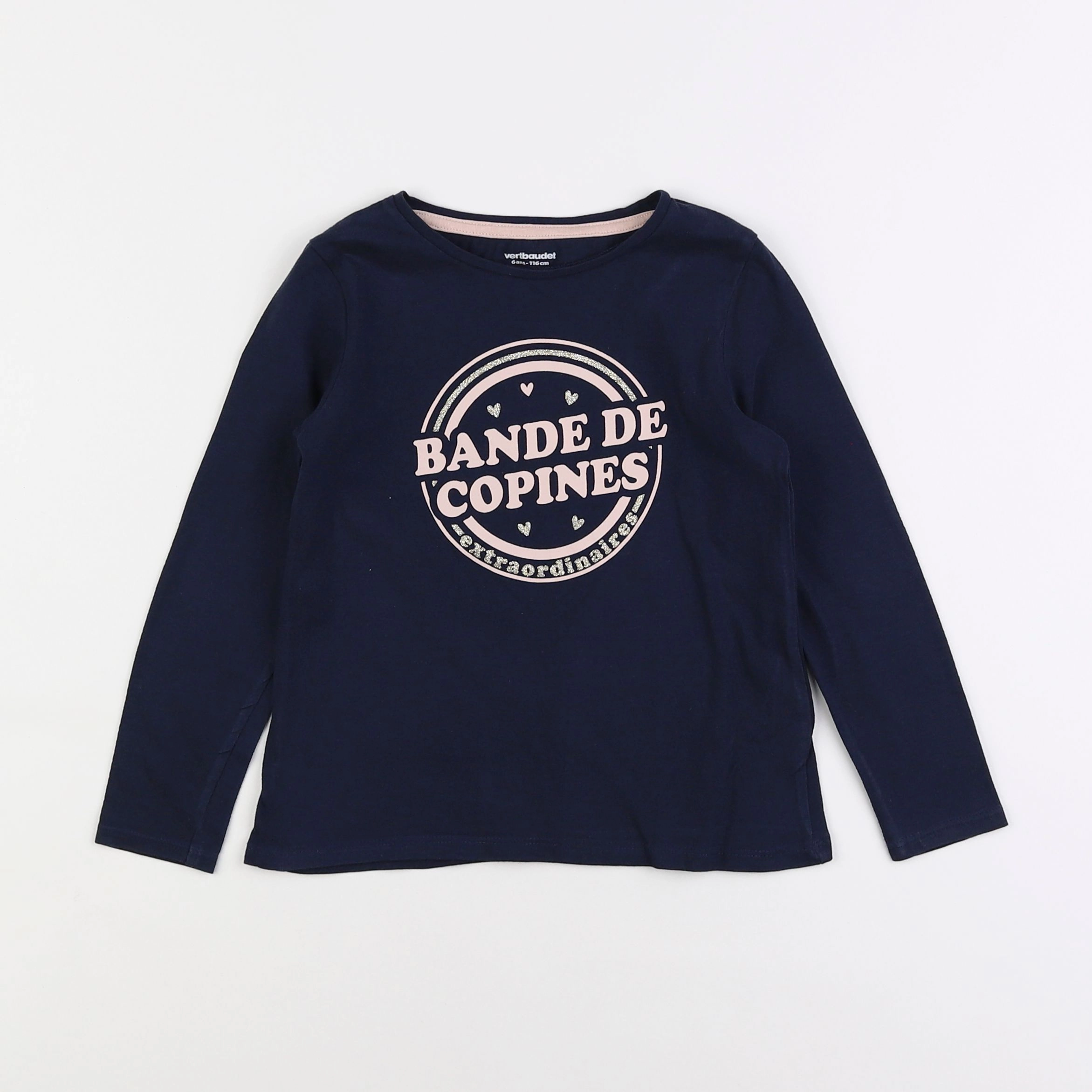 Vertbaudet - tee-shirt bleu - 6 ans