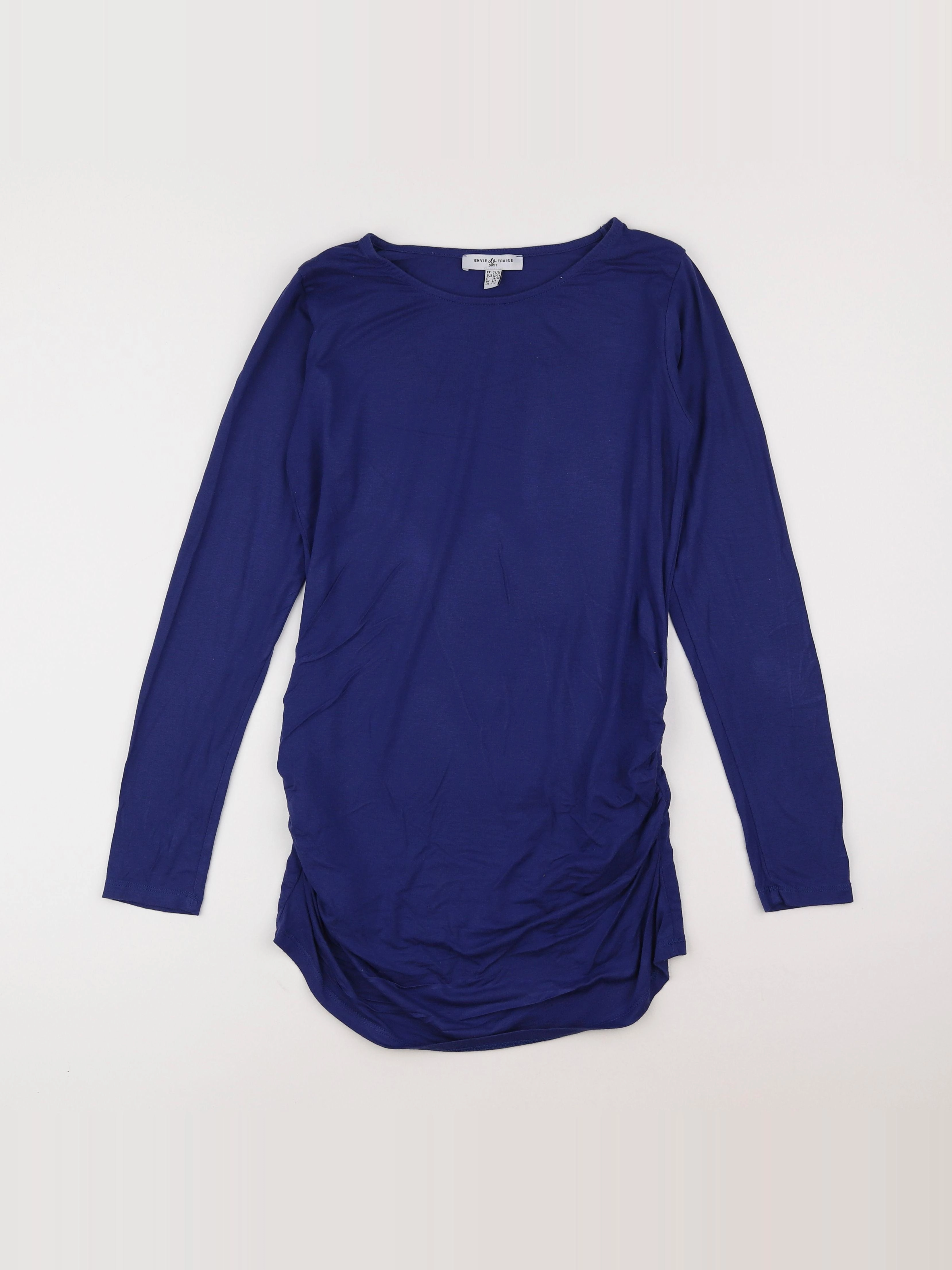 Envie de fraise - tee-shirt grossesse bleu - 34 à 36