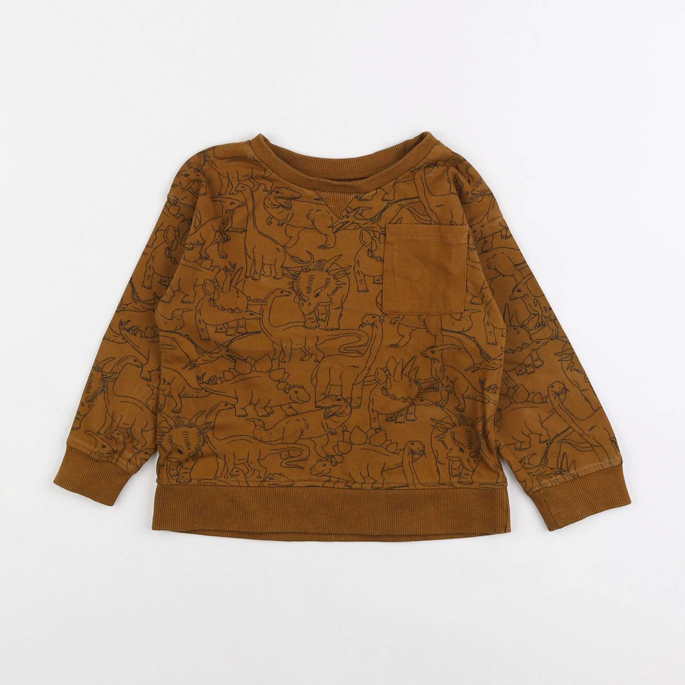 Vertbaudet - sweat marron - 3 ans