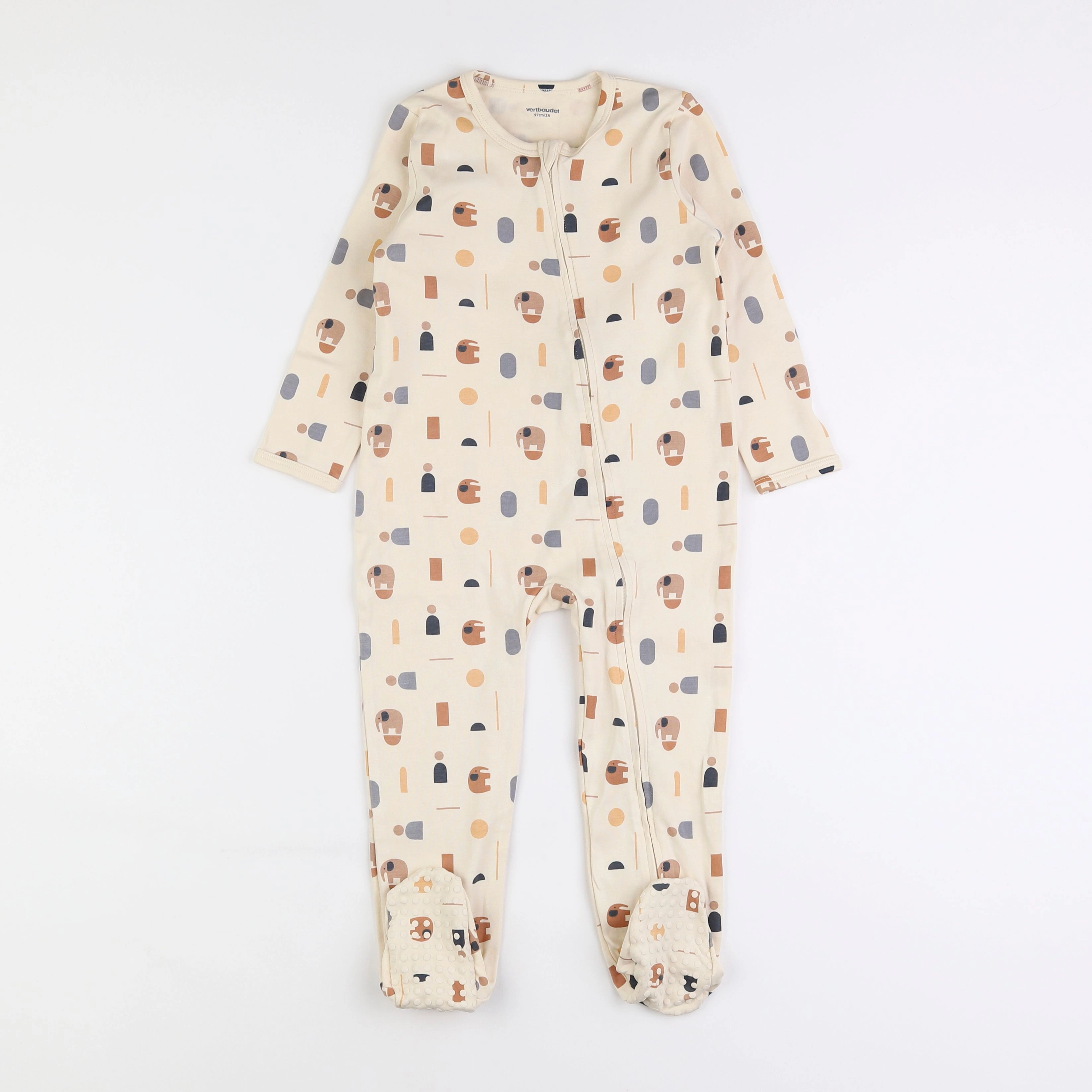 Vertbaudet - pyjama coton beige - 3 ans