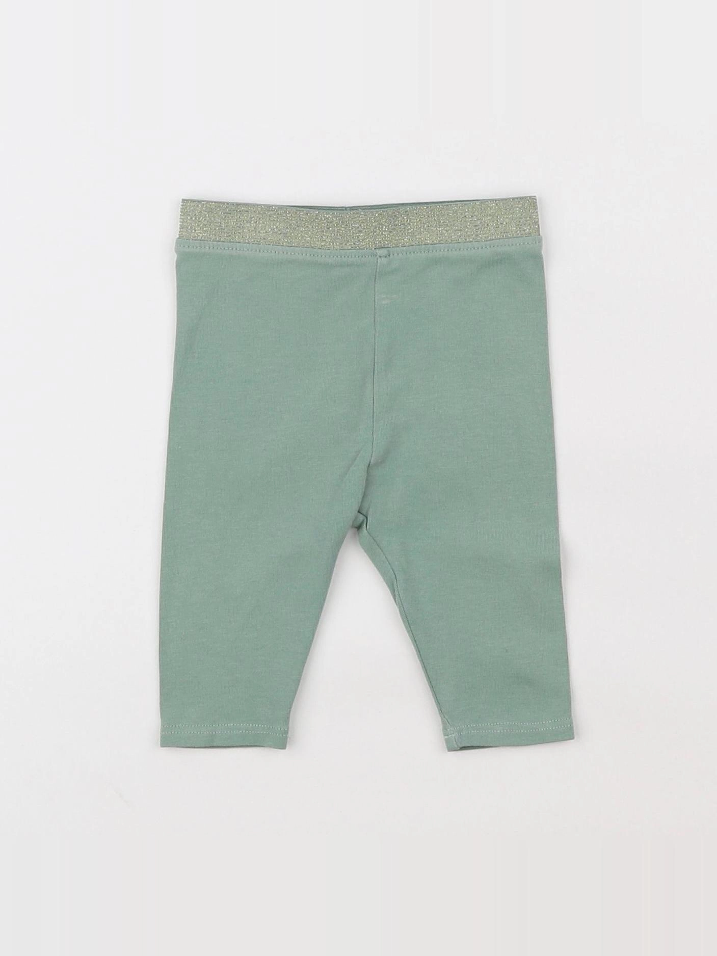Vertbaudet - legging or, vert - 3 mois
