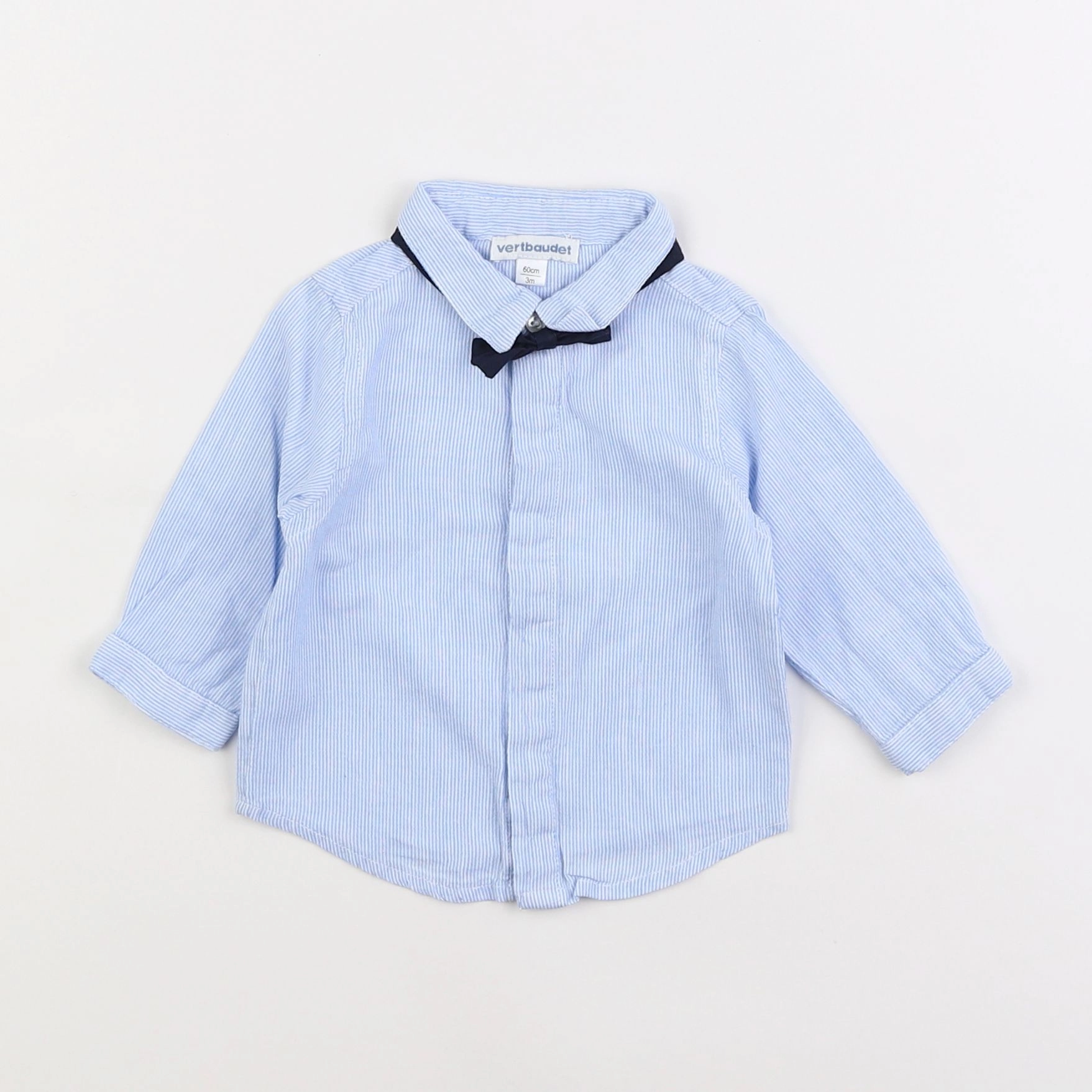 Vertbaudet - chemise bleu - 3 mois