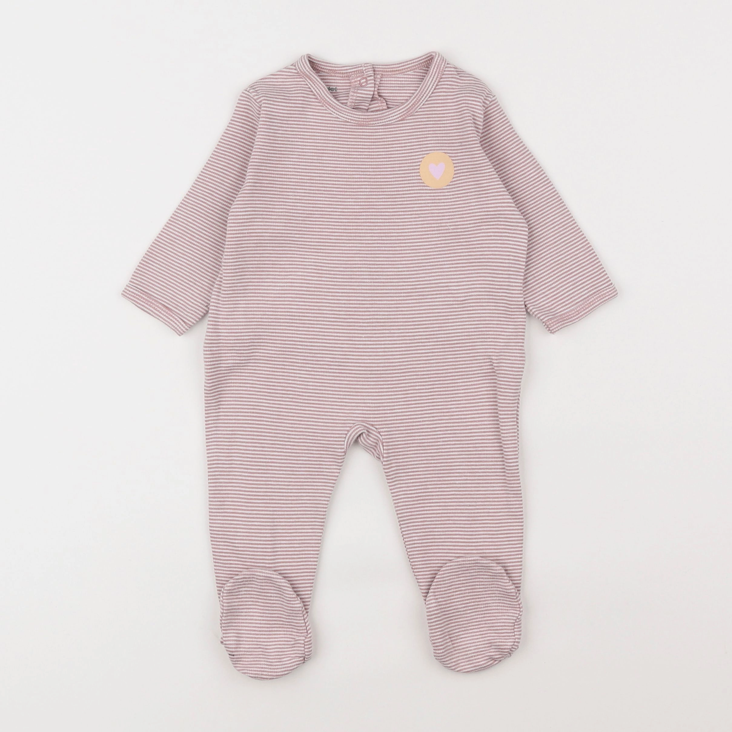 Vertbaudet - pyjama coton rose - 6 mois