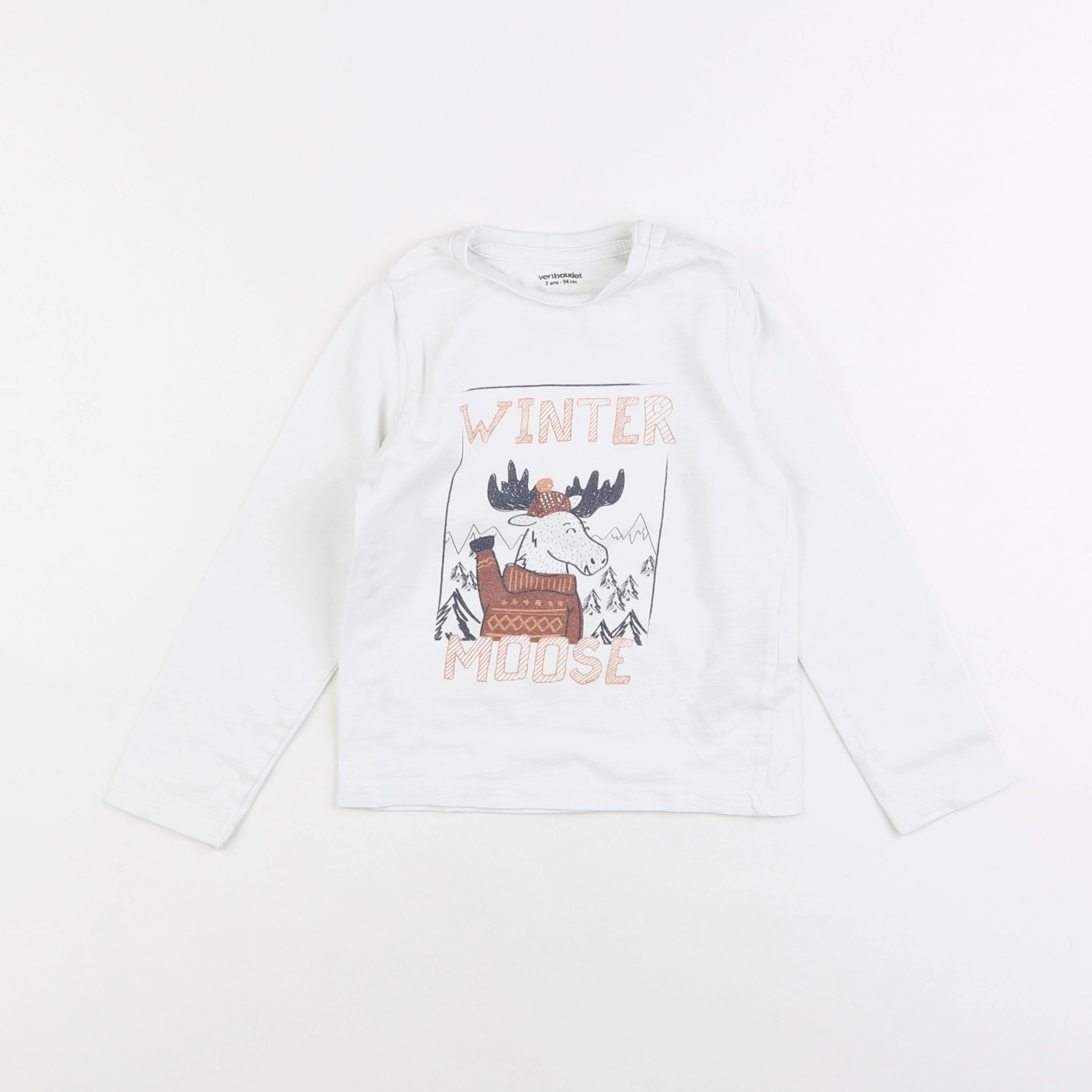 Vertbaudet - tee-shirt blanc - 3 ans