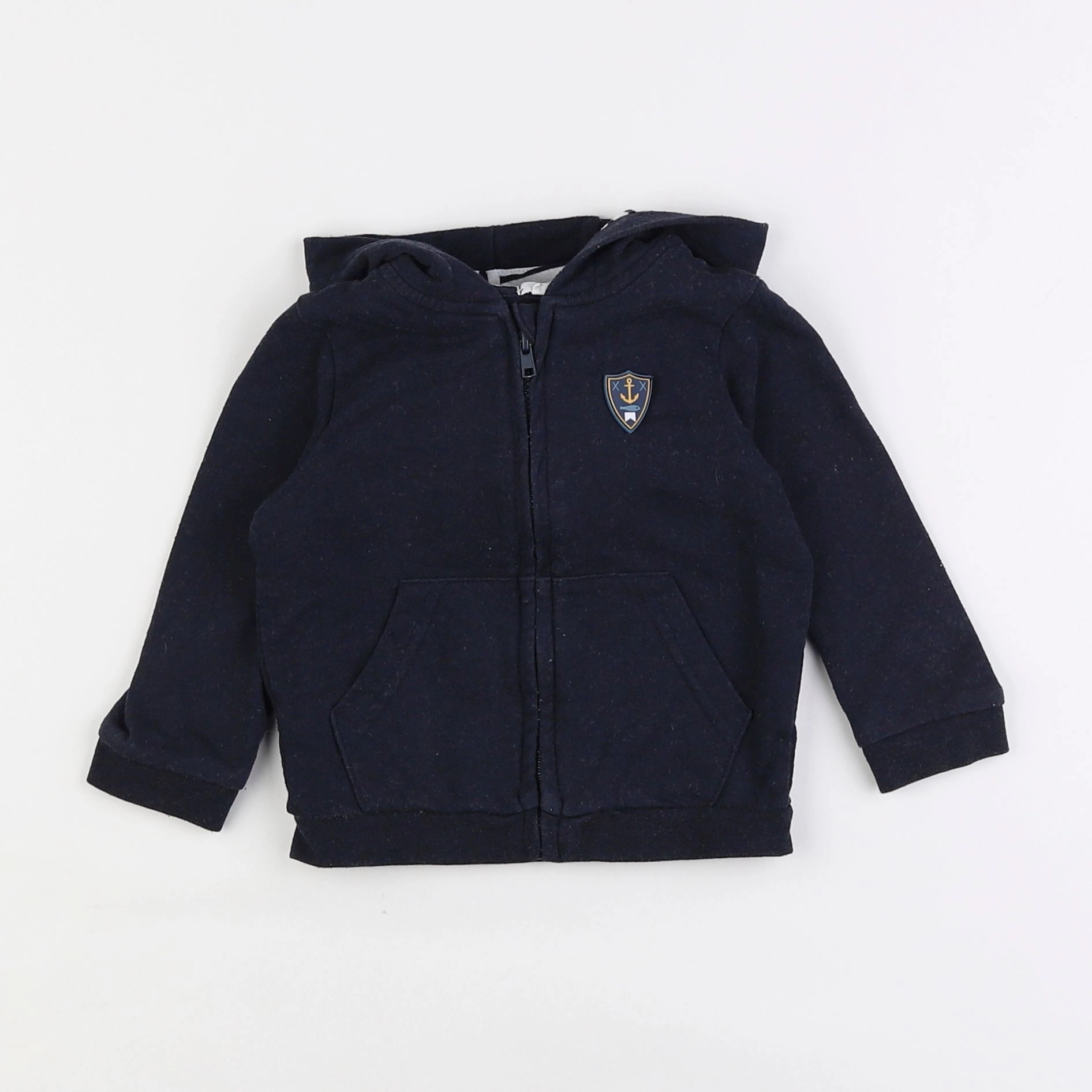 Vertbaudet - sweat bleu - 12 mois