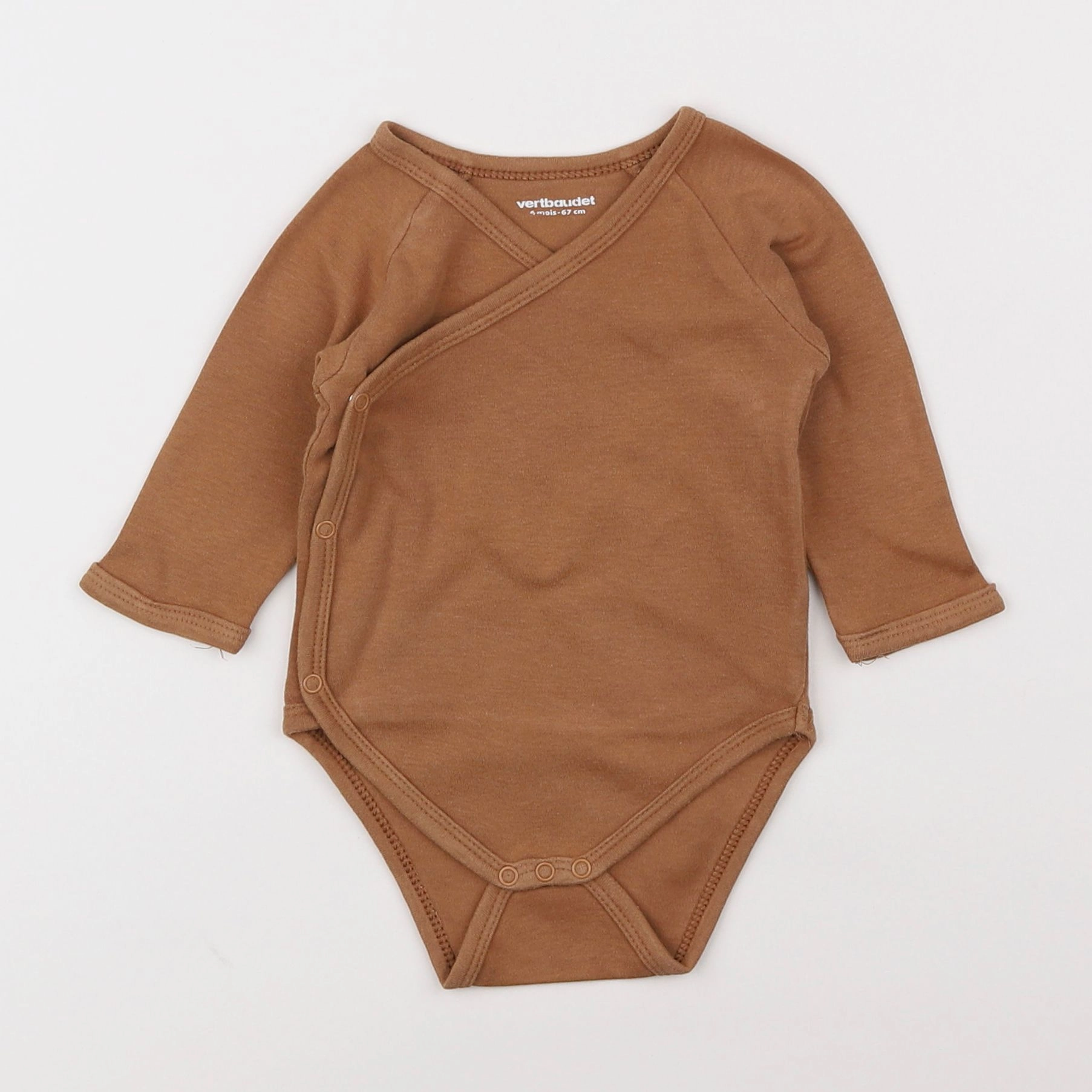 Vertbaudet - body marron - 6 mois