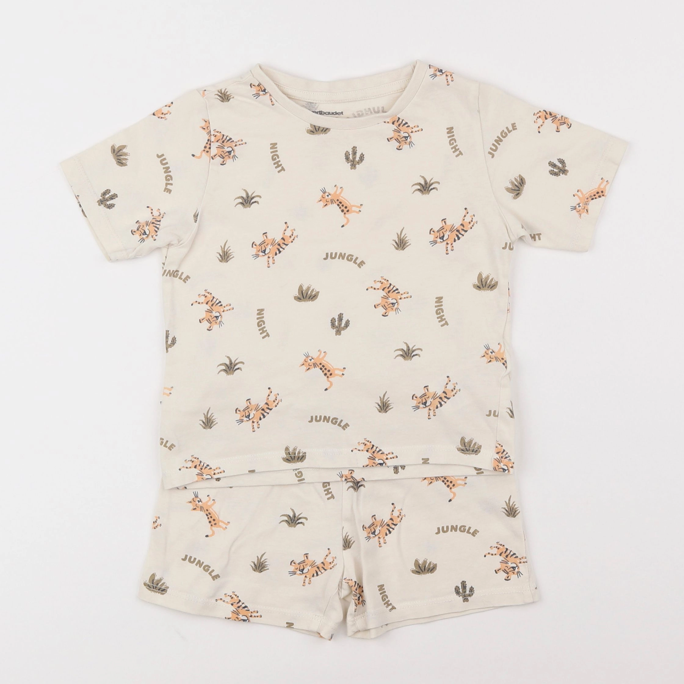 Vertbaudet - pyjama coton beige - 3 ans