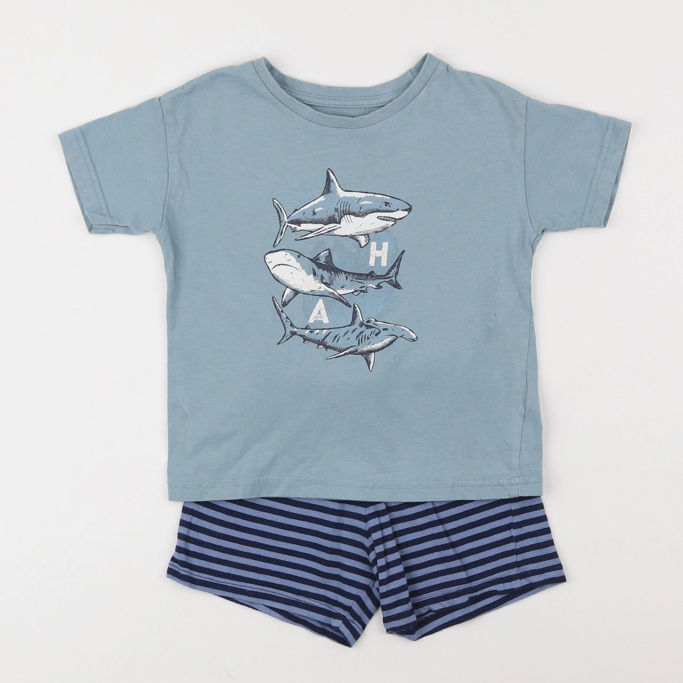 Vertbaudet - pyjama coton bleu - 3 ans