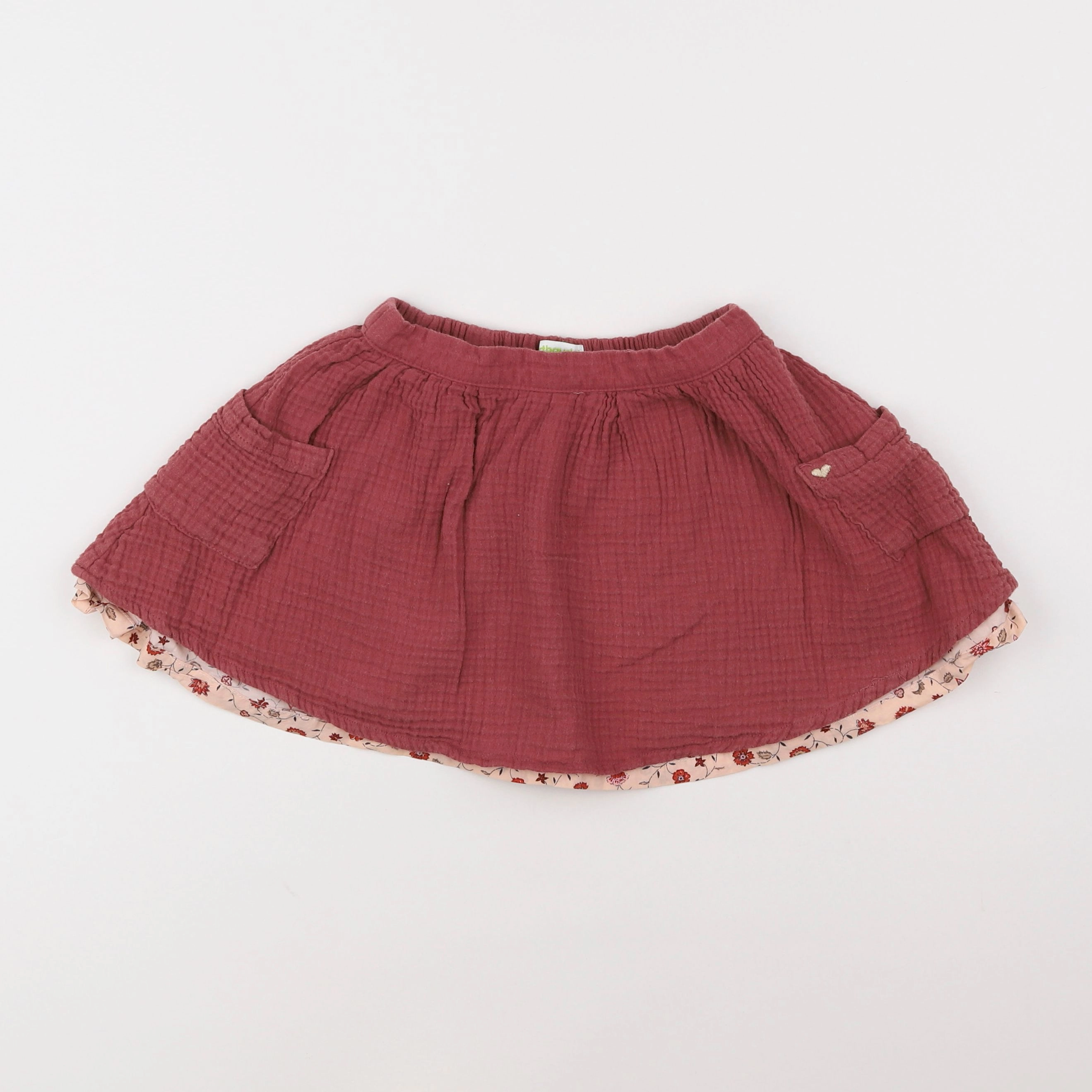 Vertbaudet - jupe réversible rose - 6 ans
