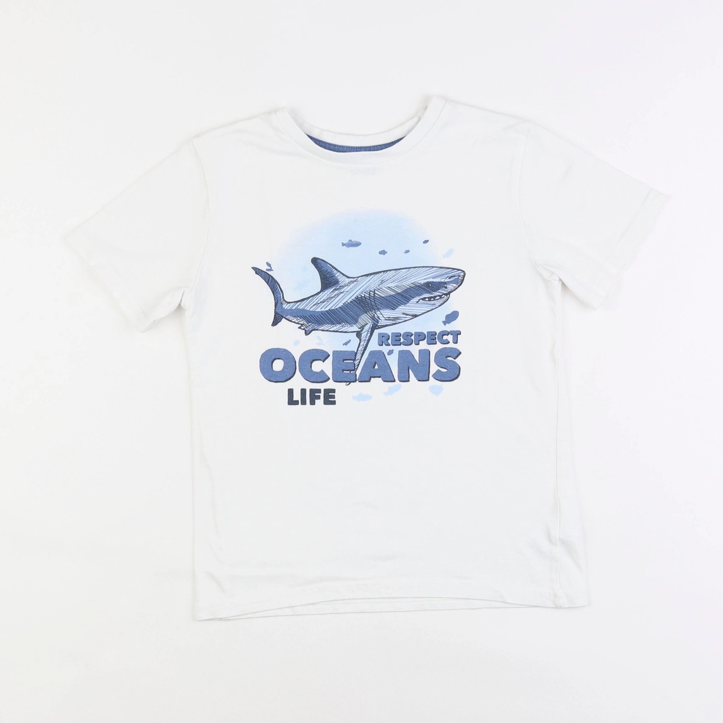 Vertbaudet - tee-shirt blanc - 8 ans