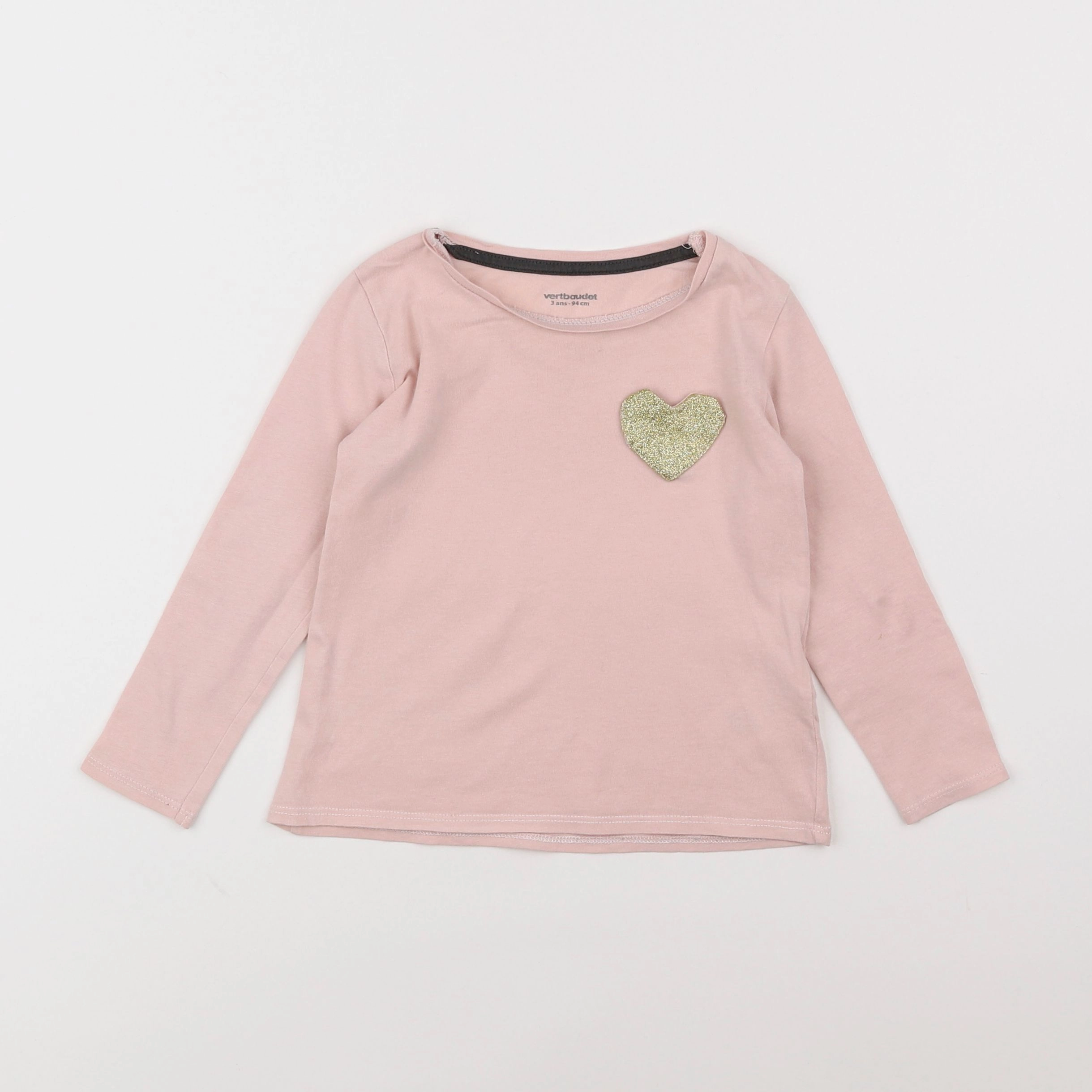 Vertbaudet - tee-shirt rose - 3 ans