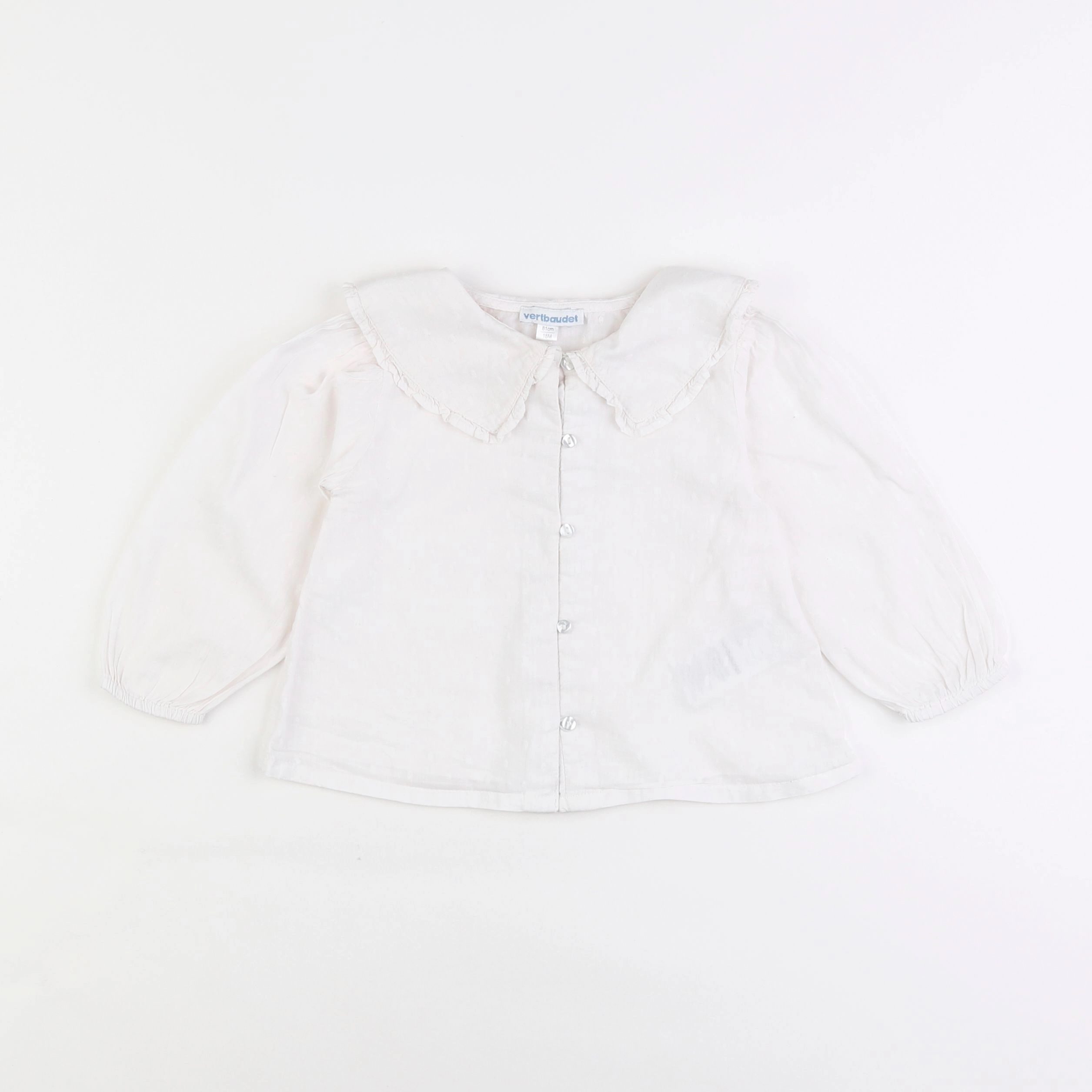 Vertbaudet - blouse blanc - 18 mois