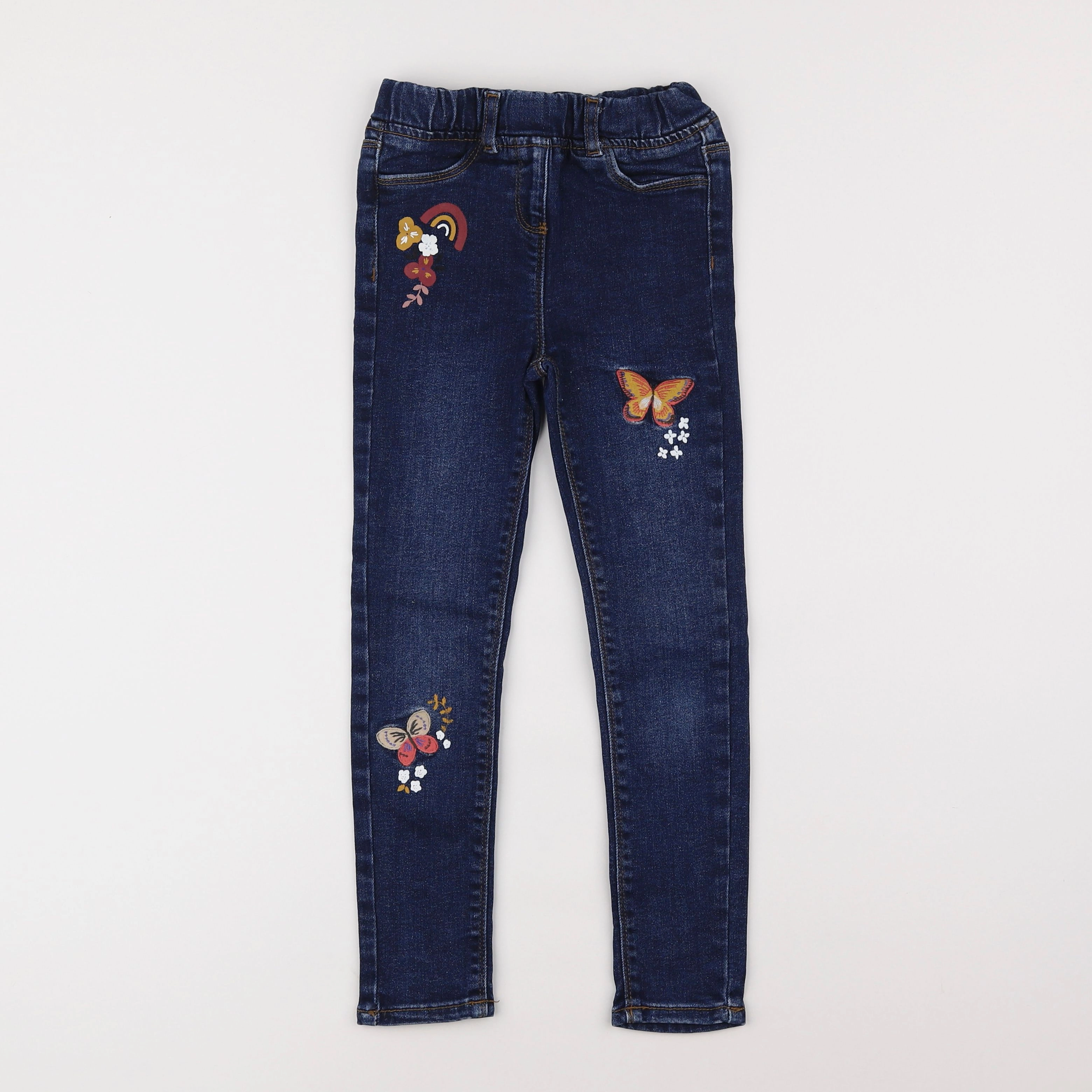 Vertbaudet - jegging bleu - 7 ans