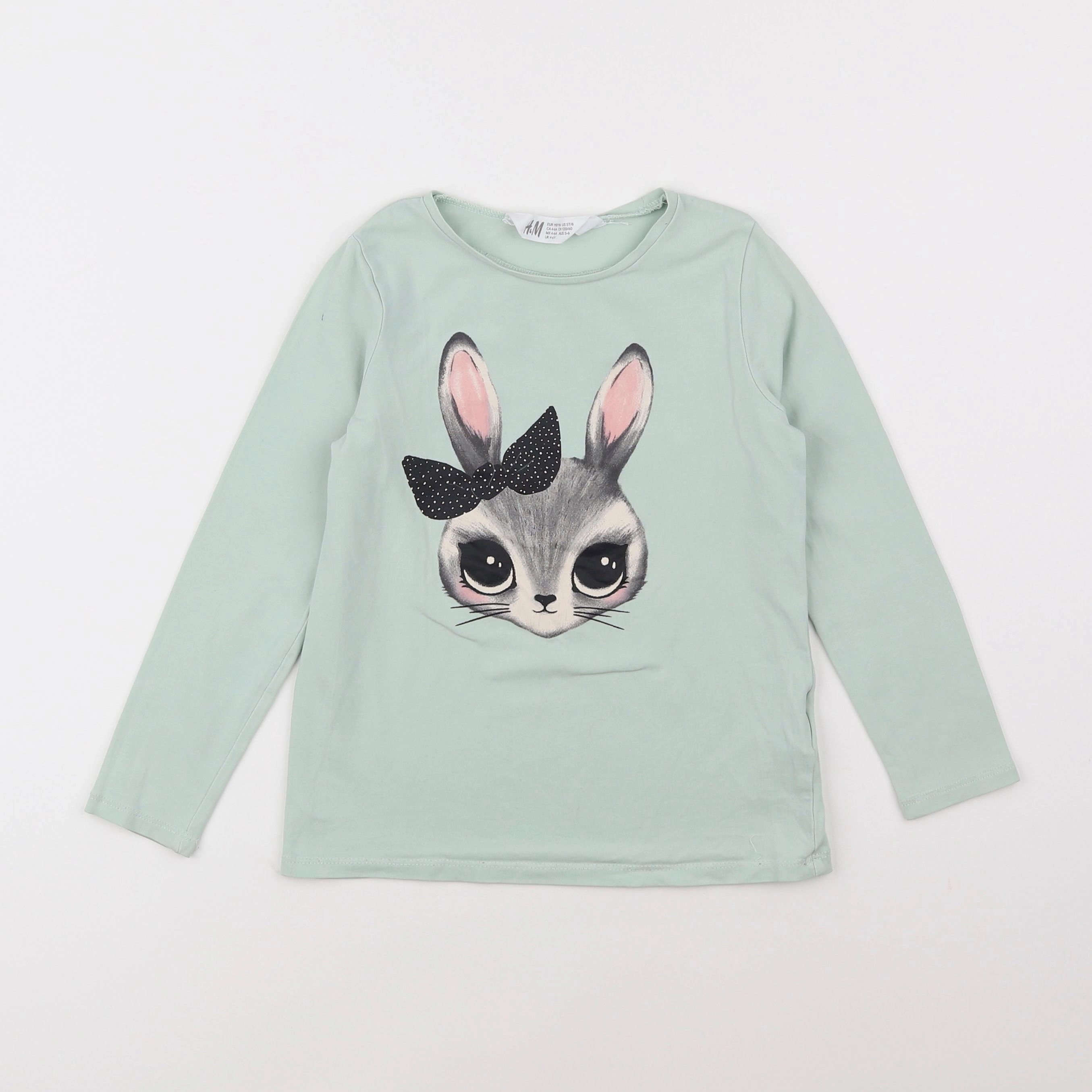 H&M - tee-shirt vert - 4/6 ans