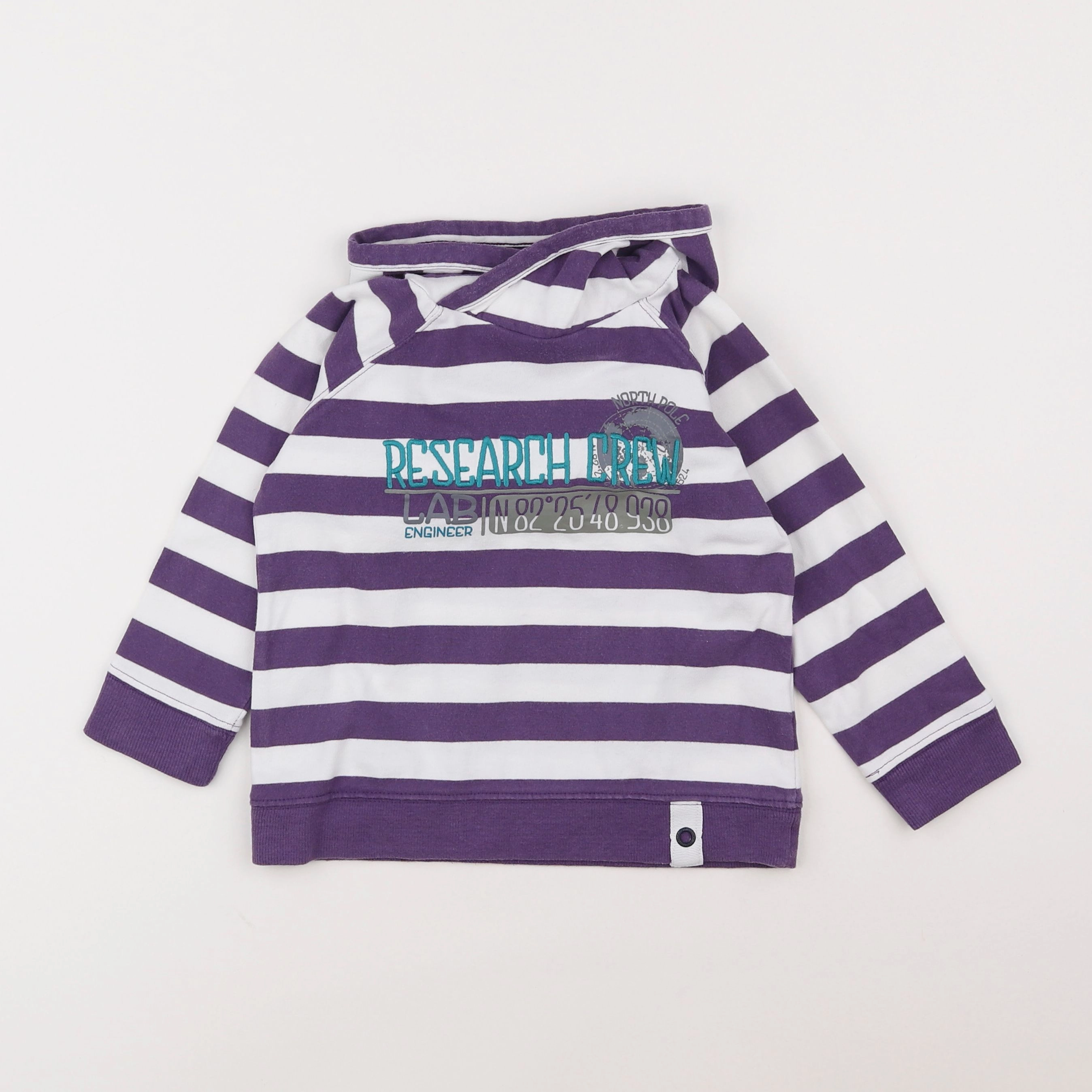 Vertbaudet - tee-shirt blanc, violet - 5 ans