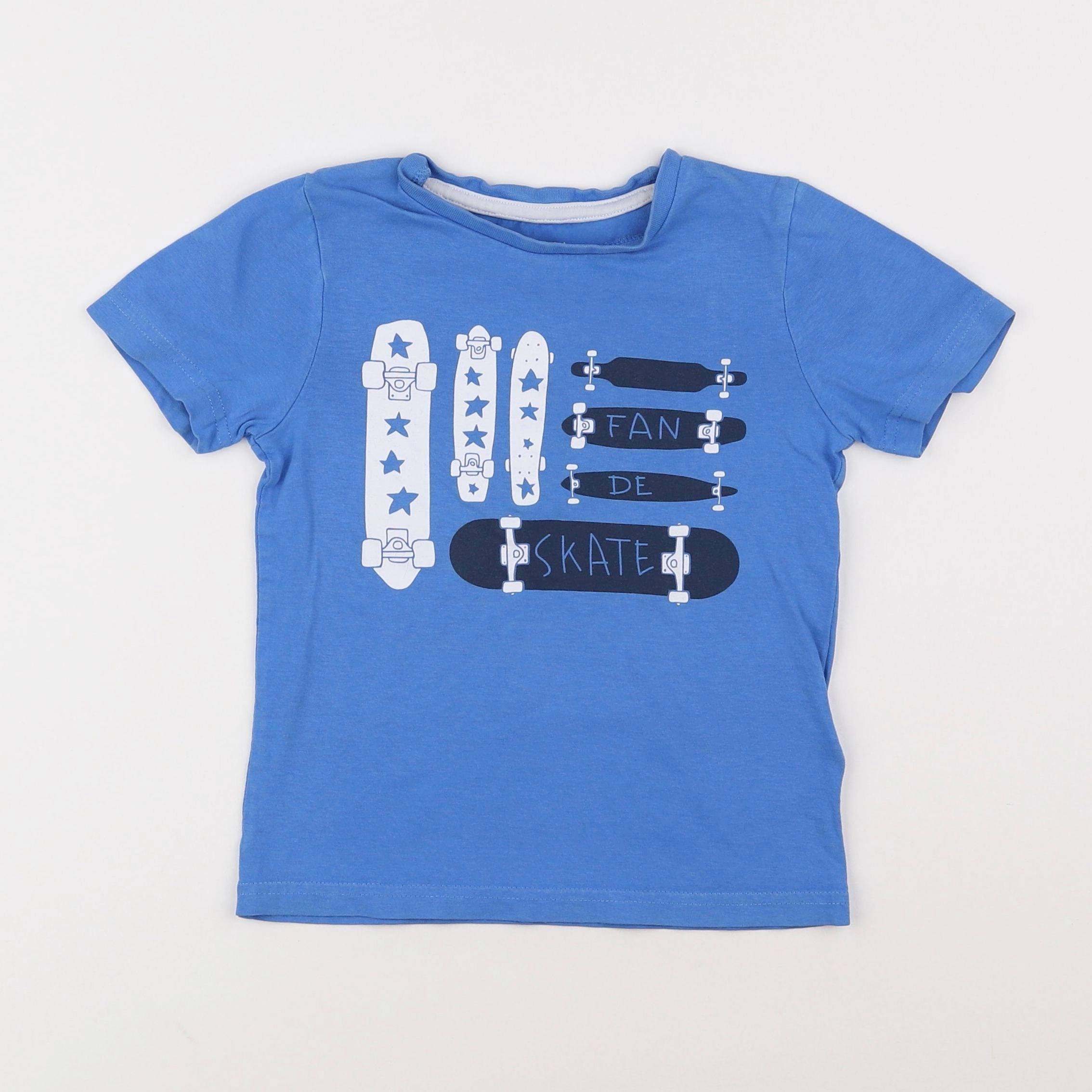 Vertbaudet - tee-shirt bleu - 5 ans