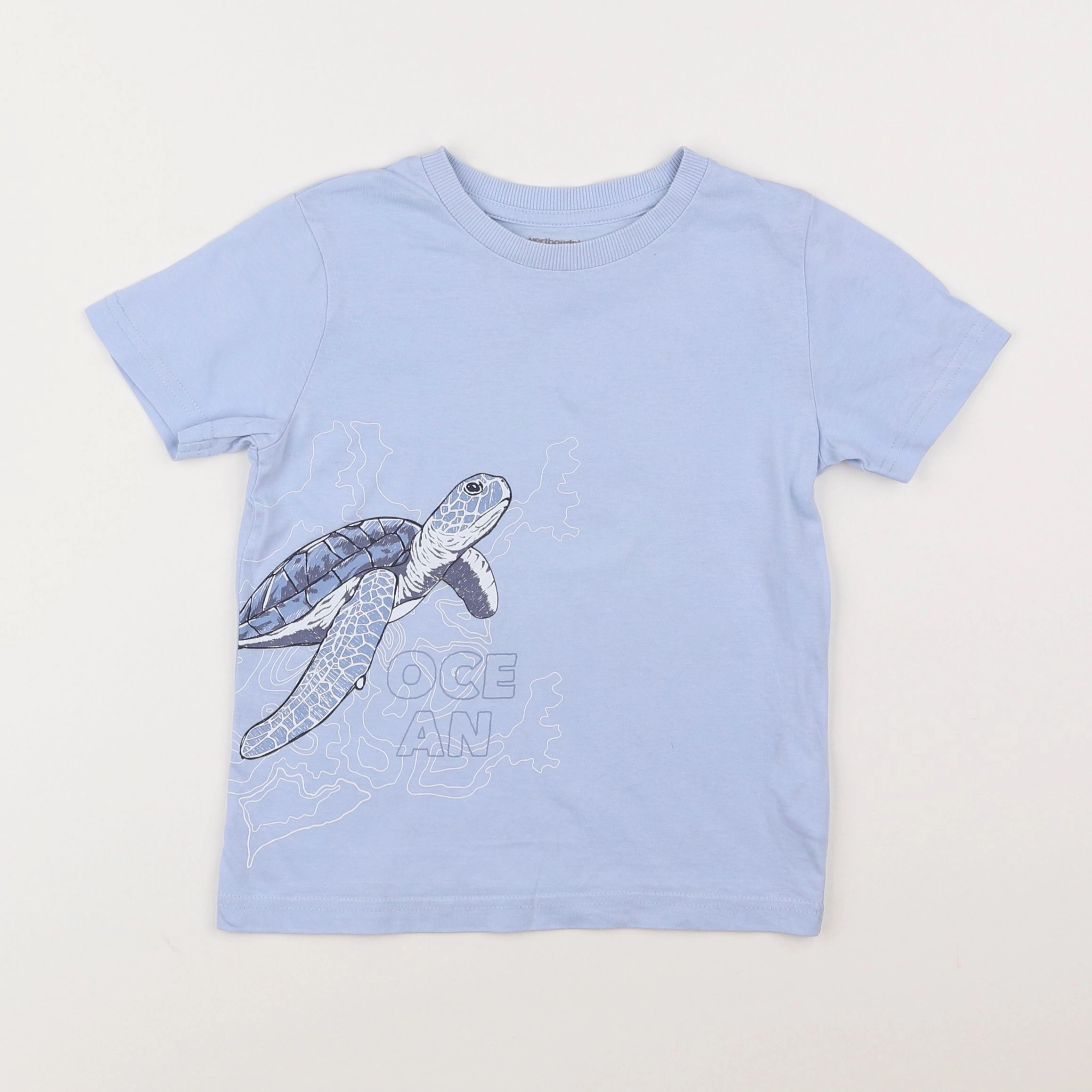 Vertbaudet - tee-shirt bleu - 5 ans