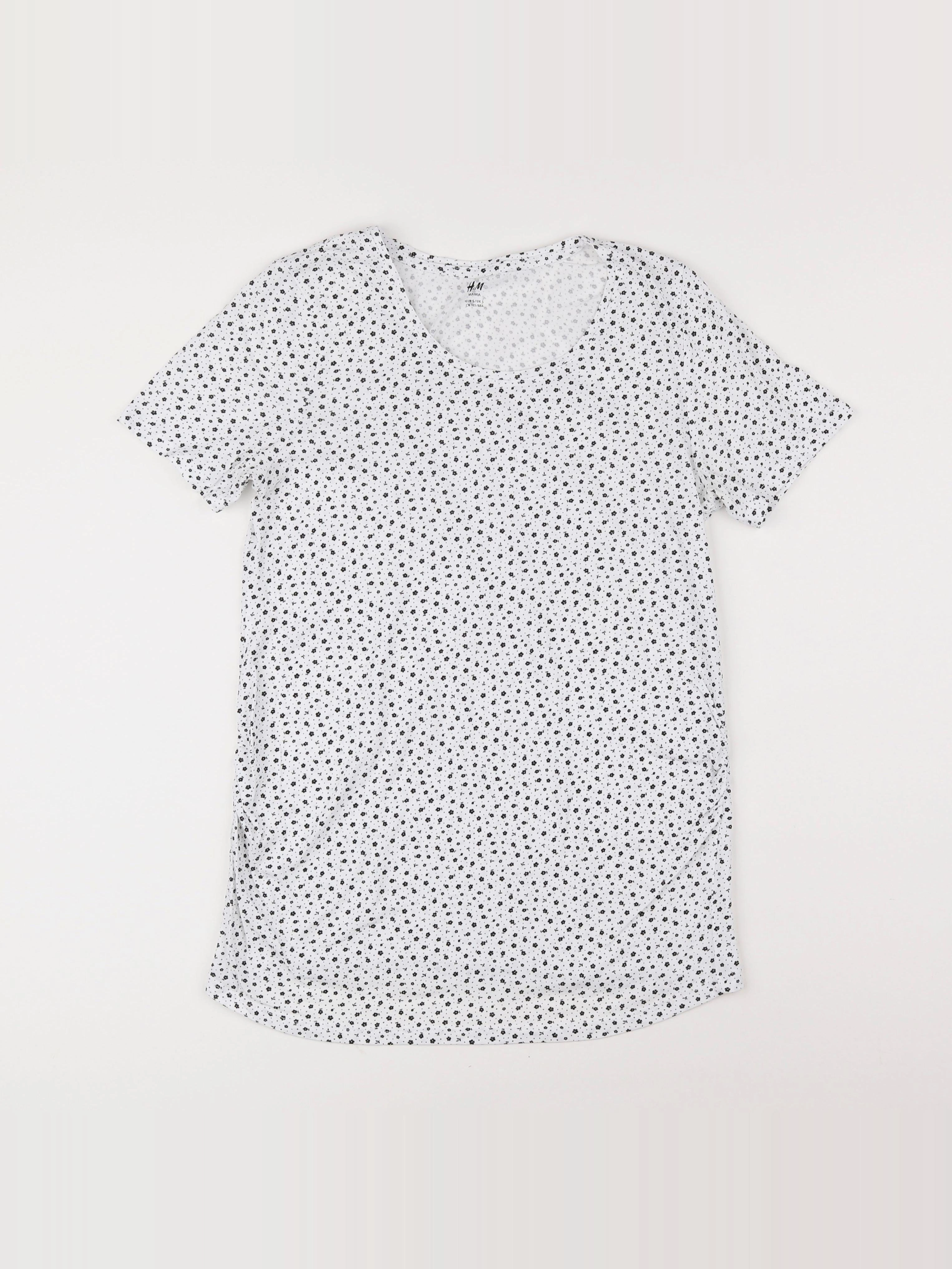 H&M - tee-shirt grossesse blanc - 36 à 38