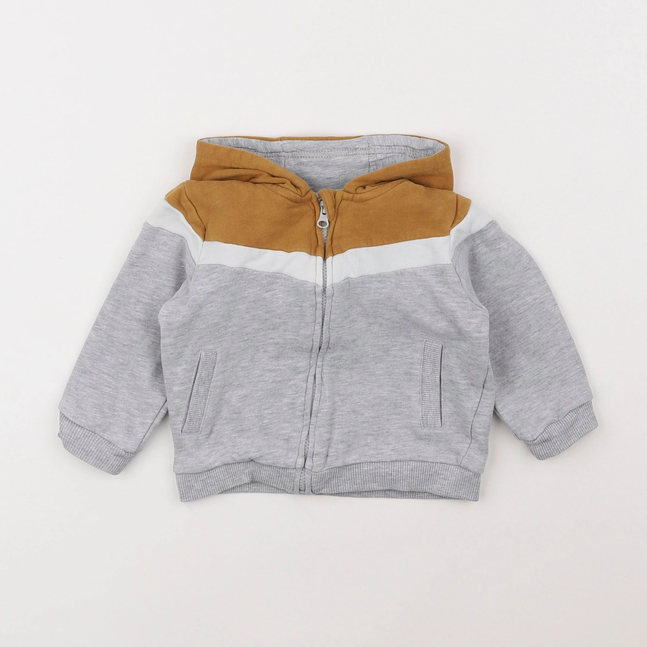 Vertbaudet - sweat gris - 12 mois