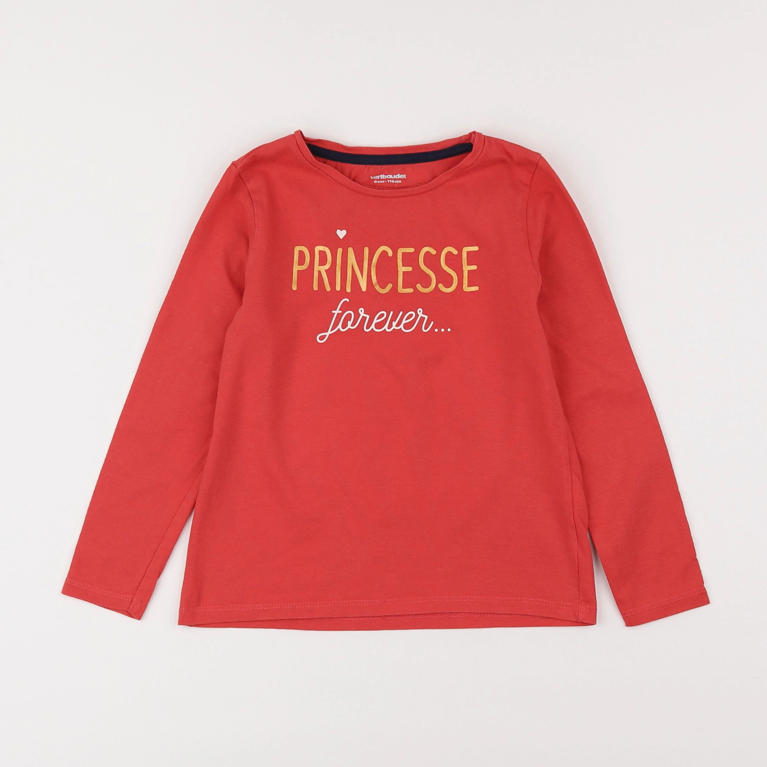 Vertbaudet - tee-shirt rose - 6 ans