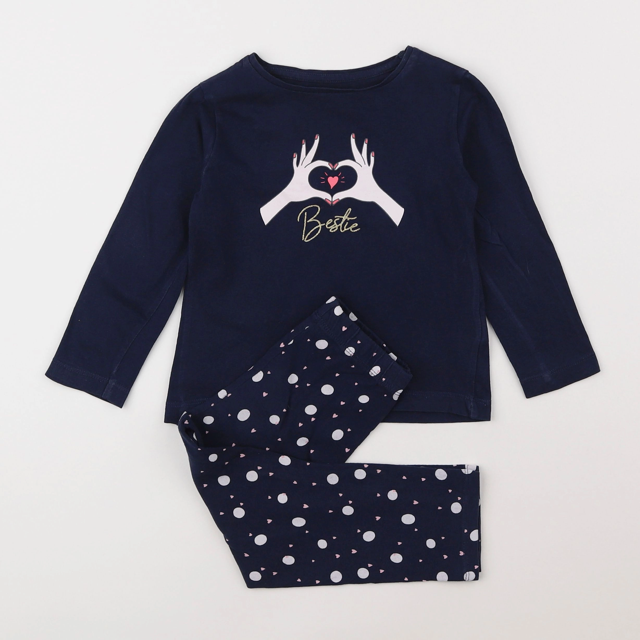 Vertbaudet - pyjama coton bleu - 3 ans