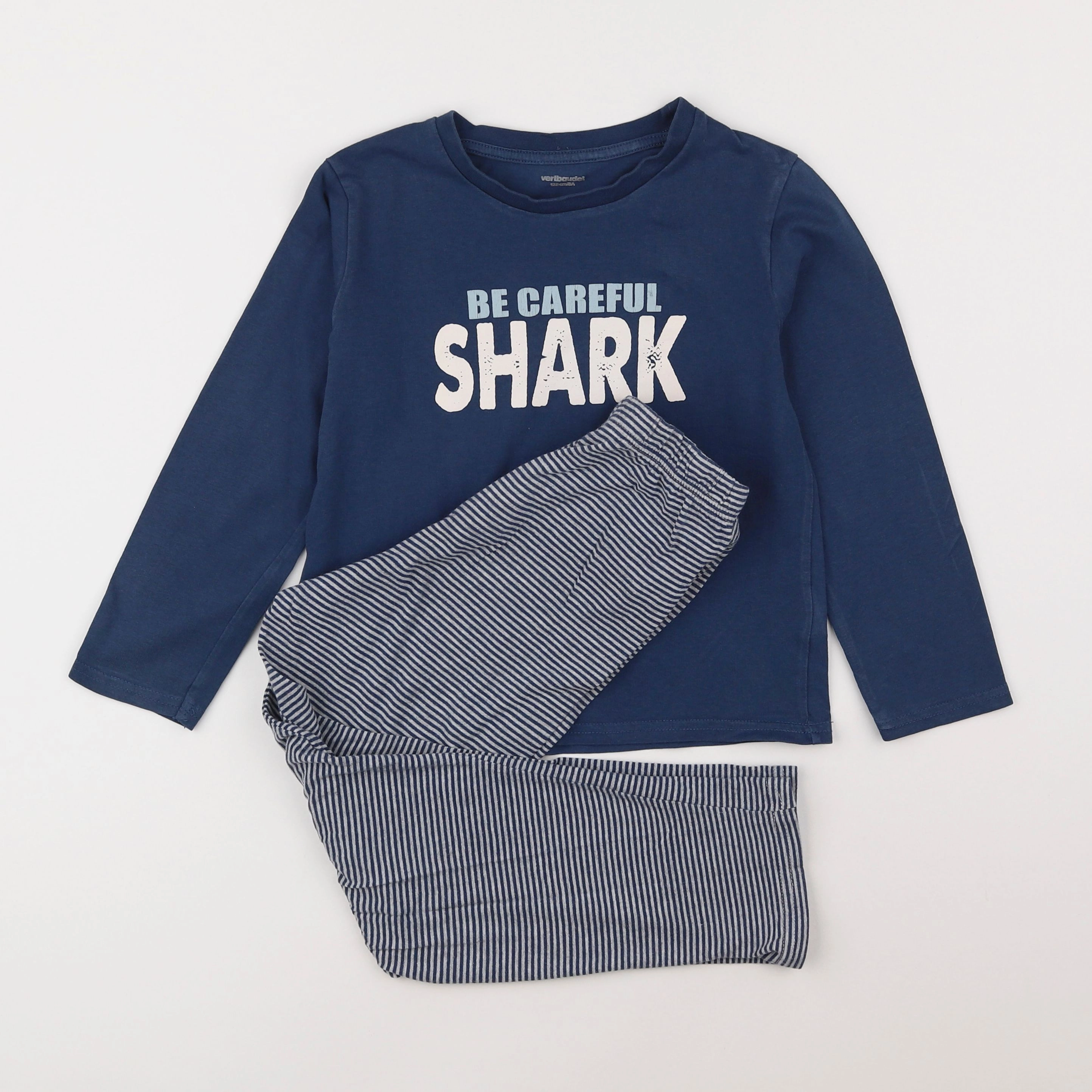 Vertbaudet - pyjama coton bleu - 8 ans