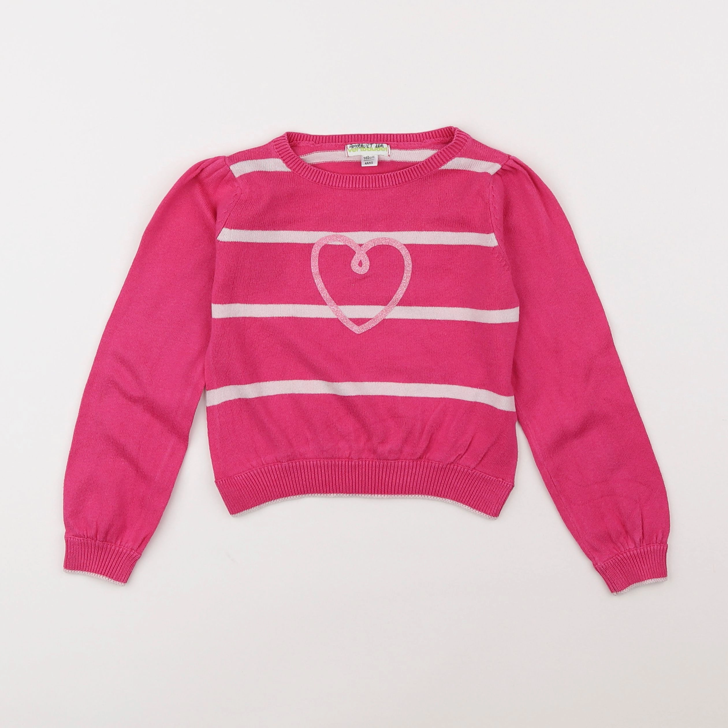 Vertbaudet - pull rose - 4 ans