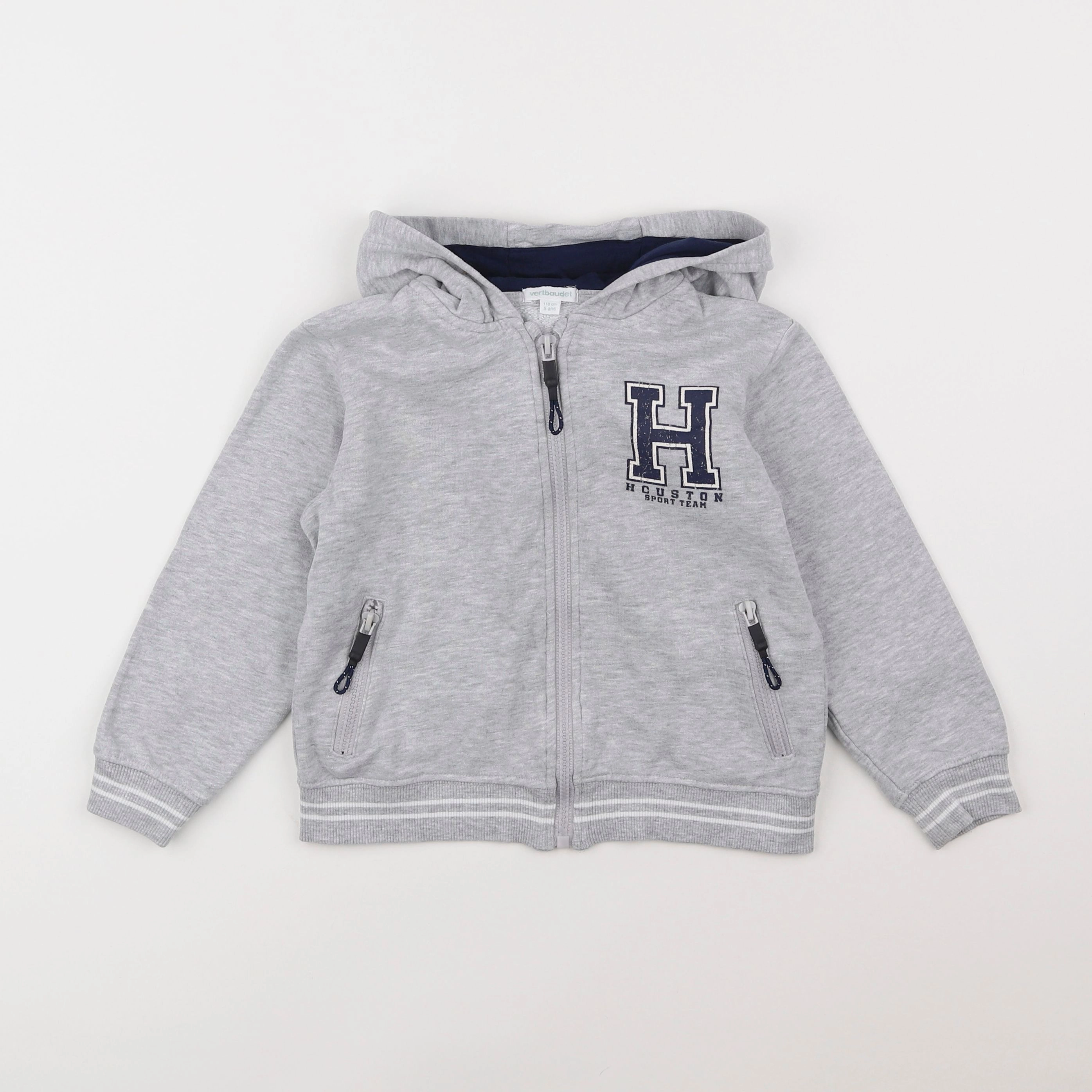 Vertbaudet - sweat gris - 5 ans