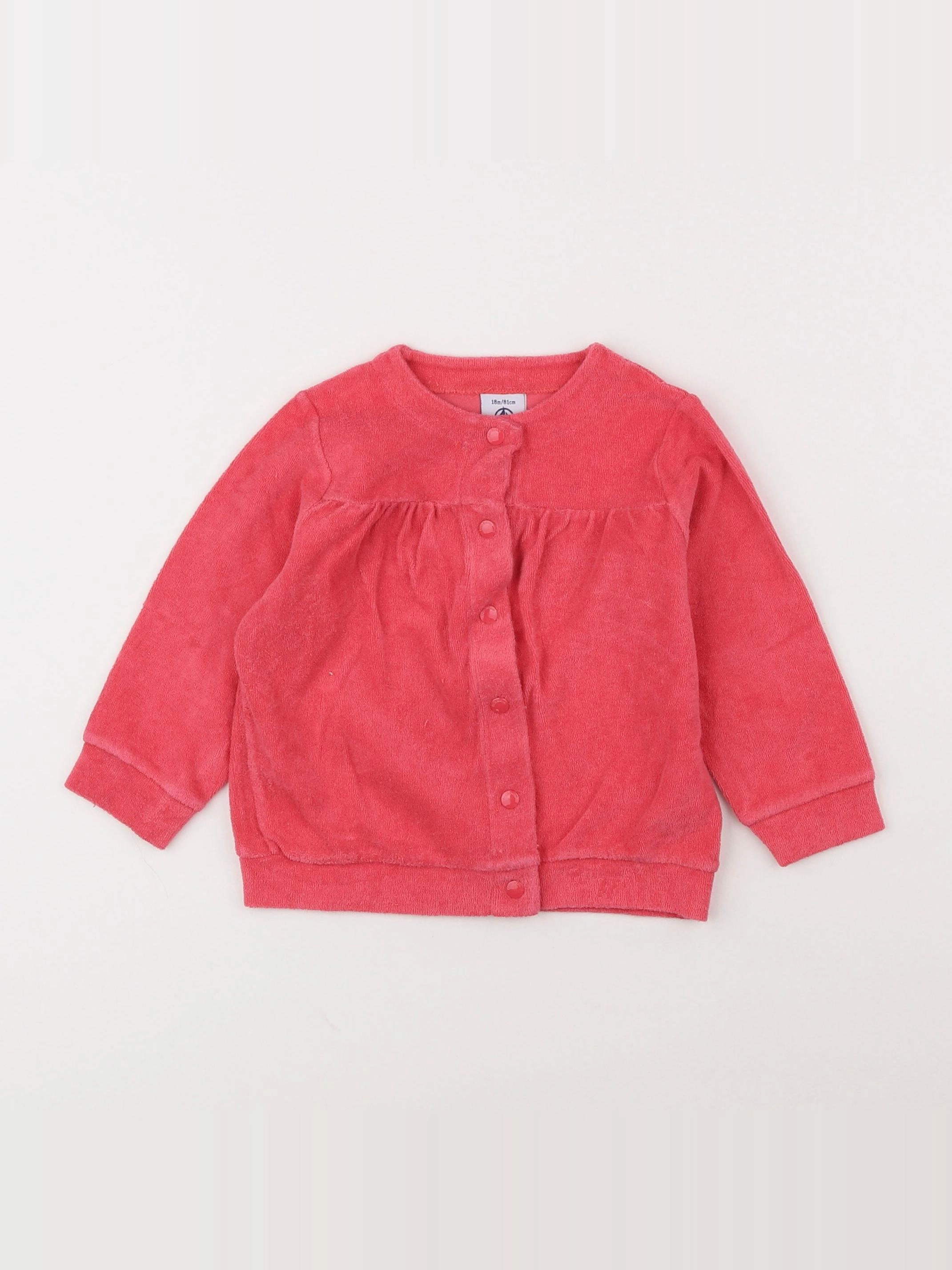 Petit Bateau - sweat rose - 18 mois