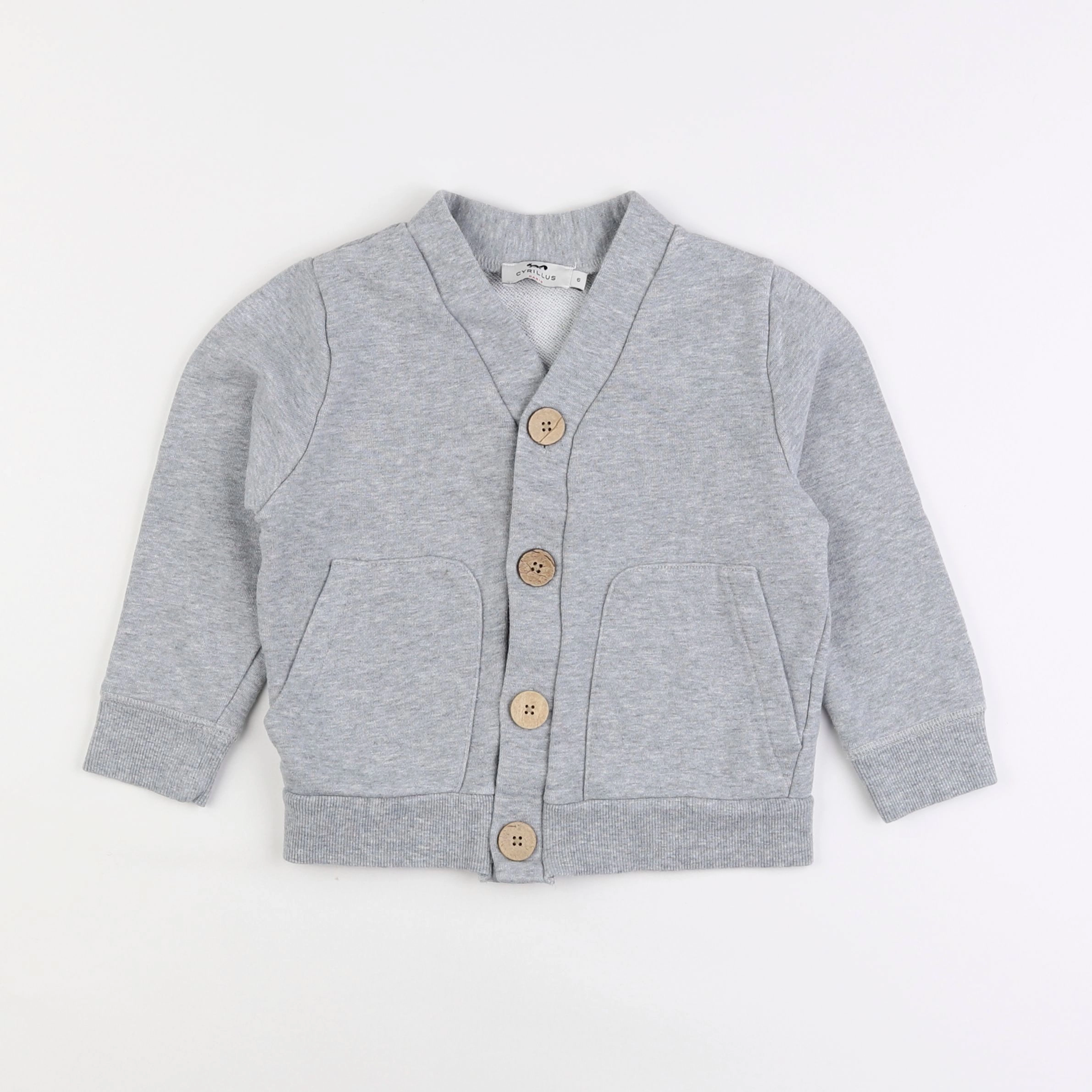 Cyrillus - gilet gris - 6 ans