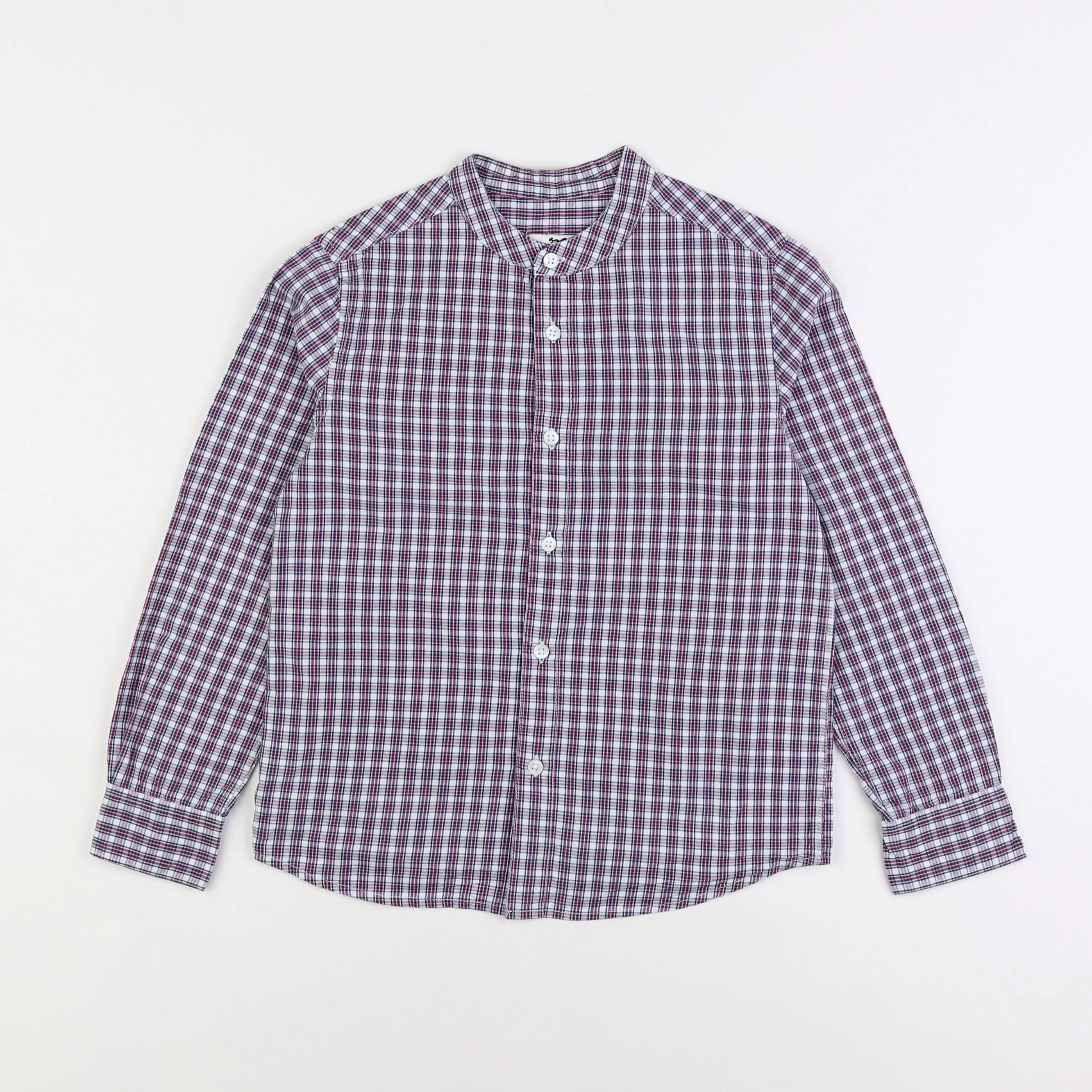 Cyrillus - chemise bleu, rouge - 8 ans