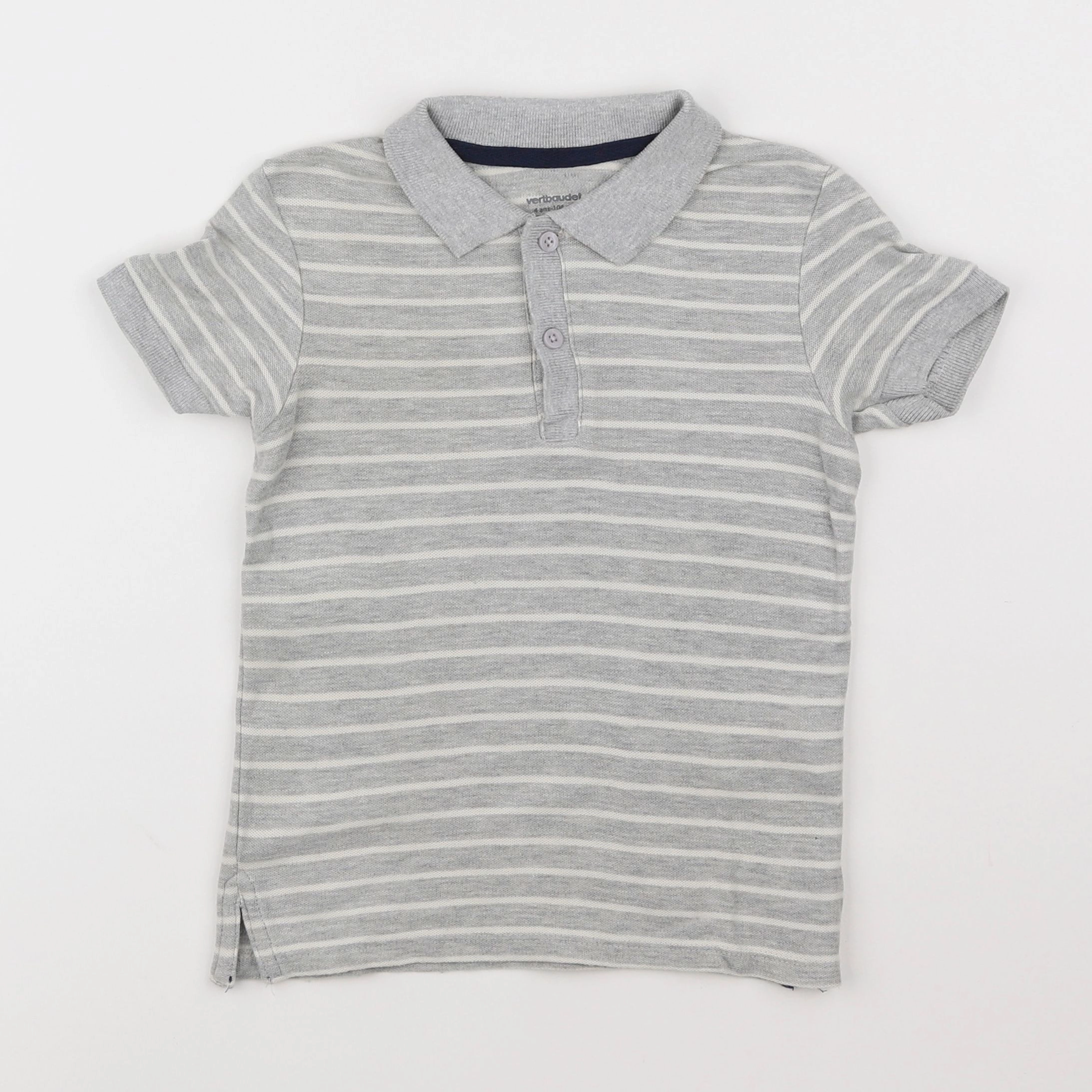 Vertbaudet - polo gris - 4 ans