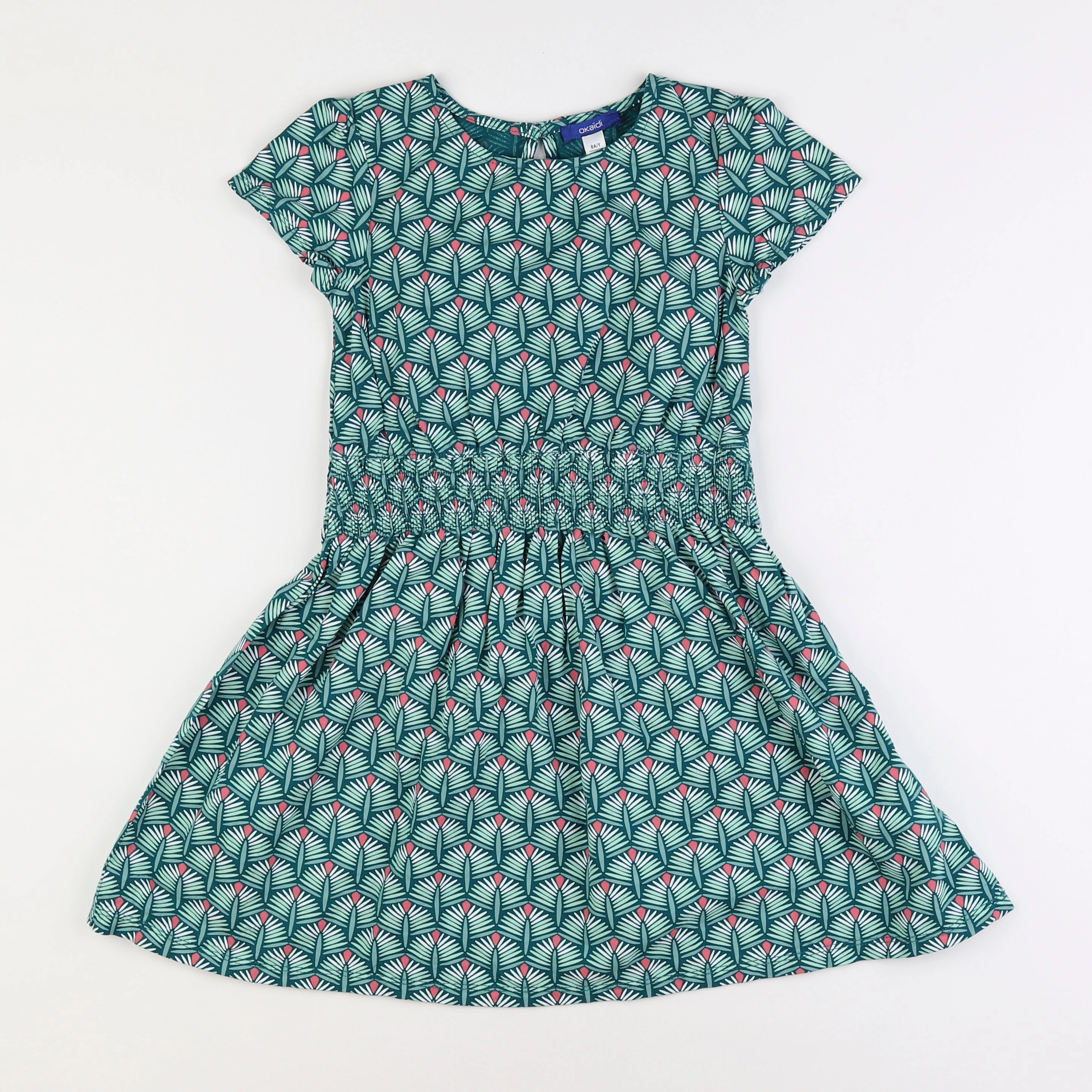 Okaidi - robe vert - 8 ans