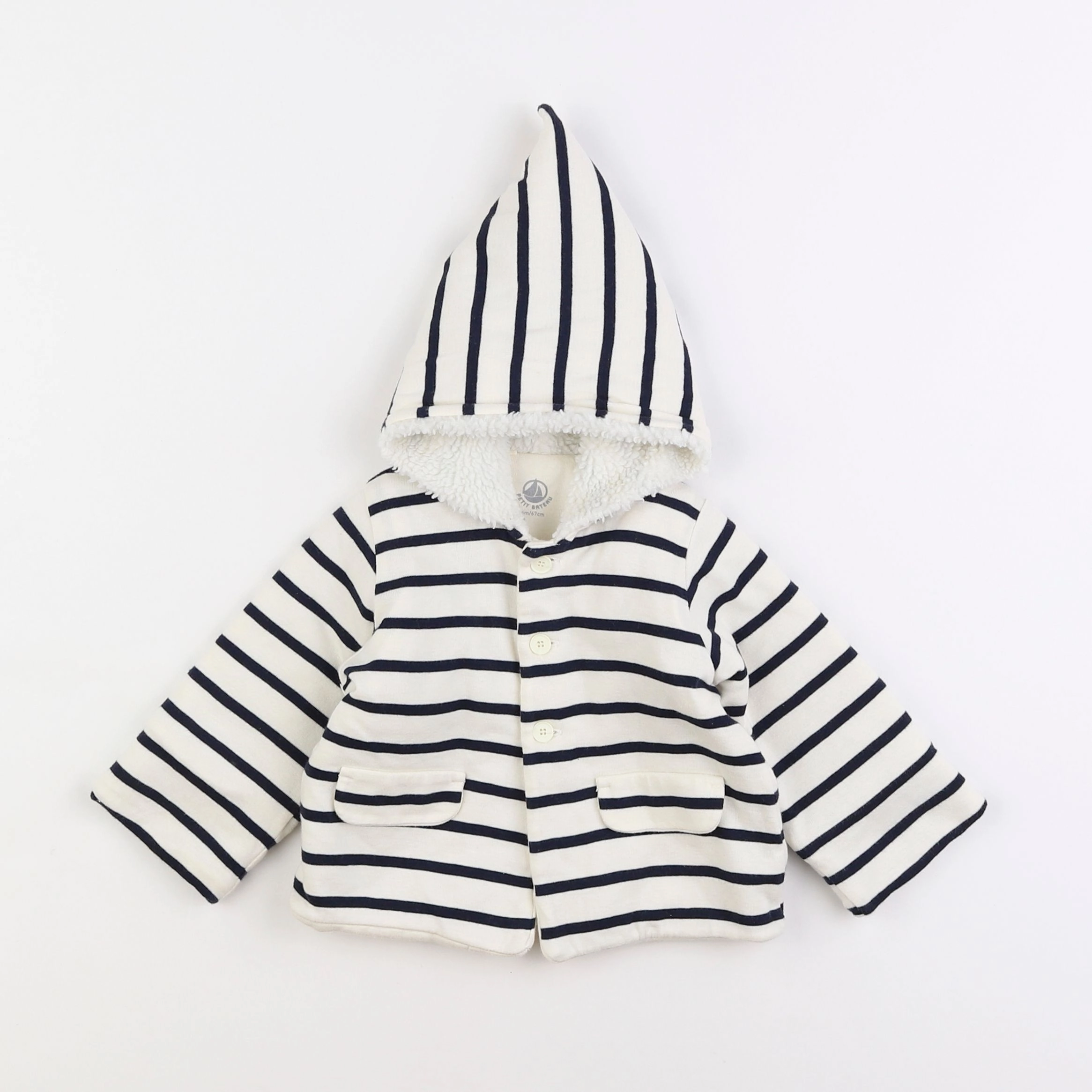 Petit Bateau - veste bleu - 6 mois