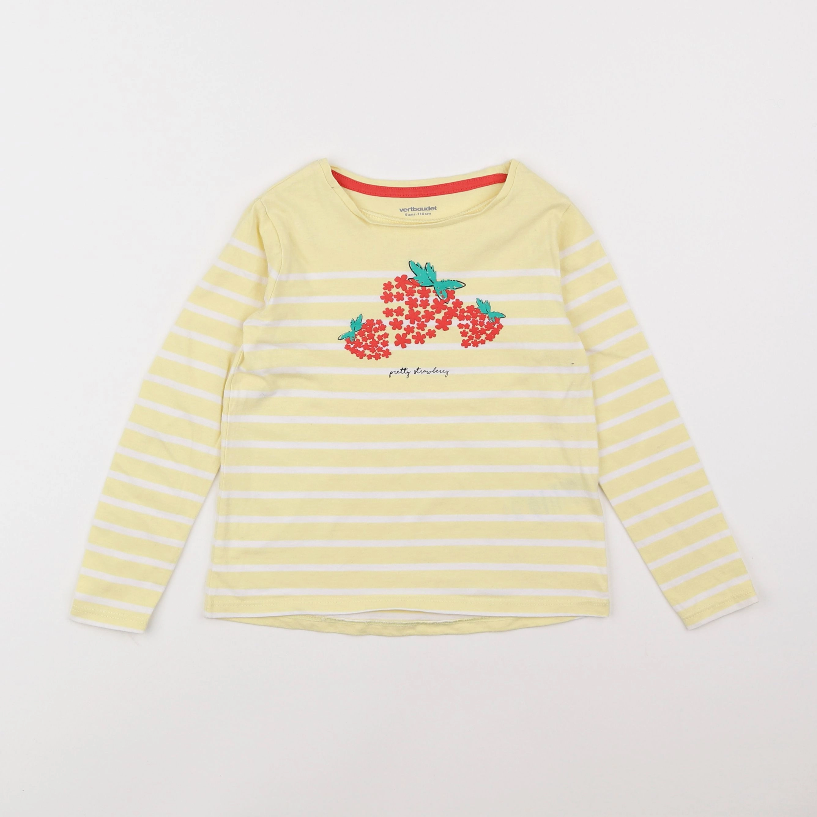 Vertbaudet - tee-shirt jaune - 5 ans