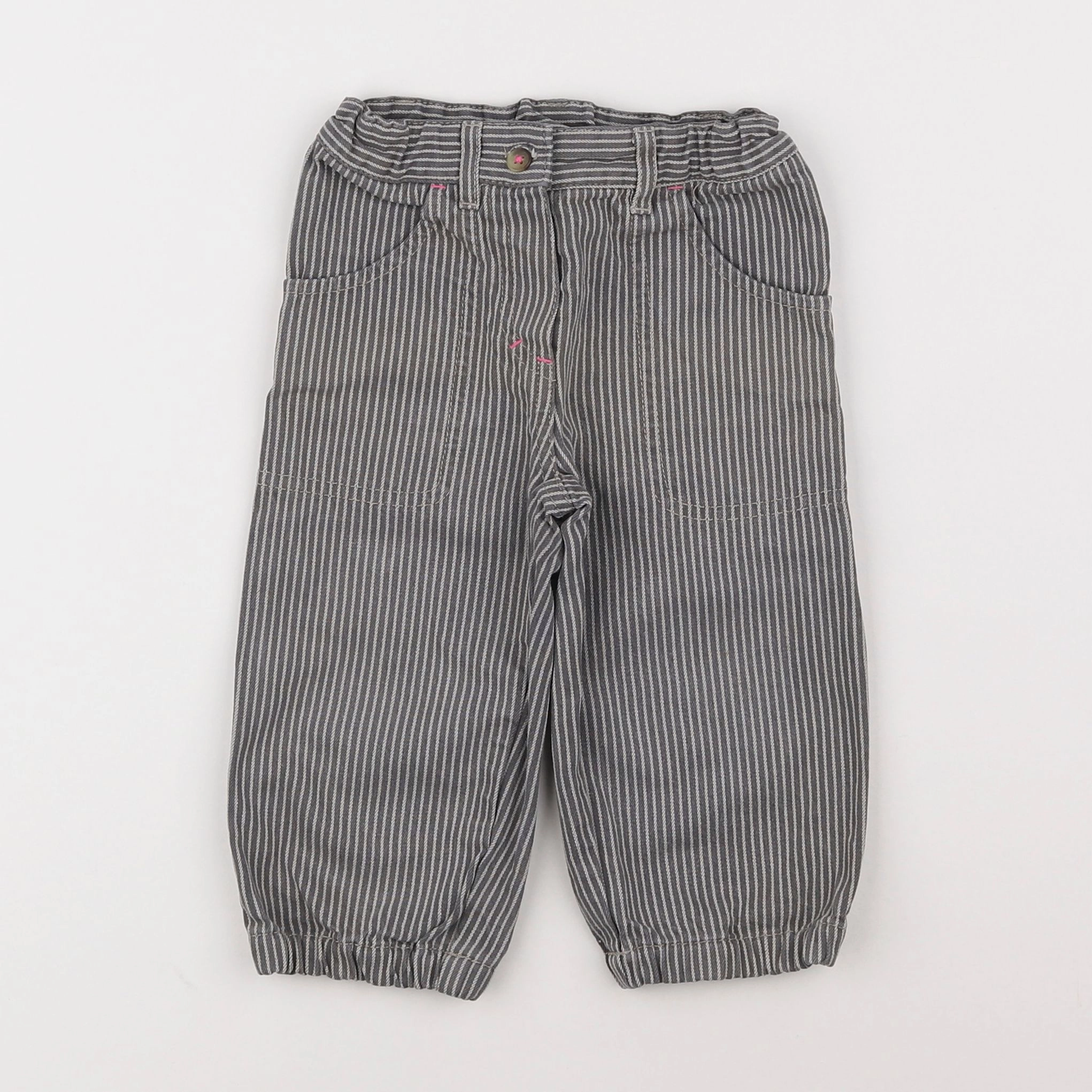 Petit Bateau - pantalon gris - 18 mois