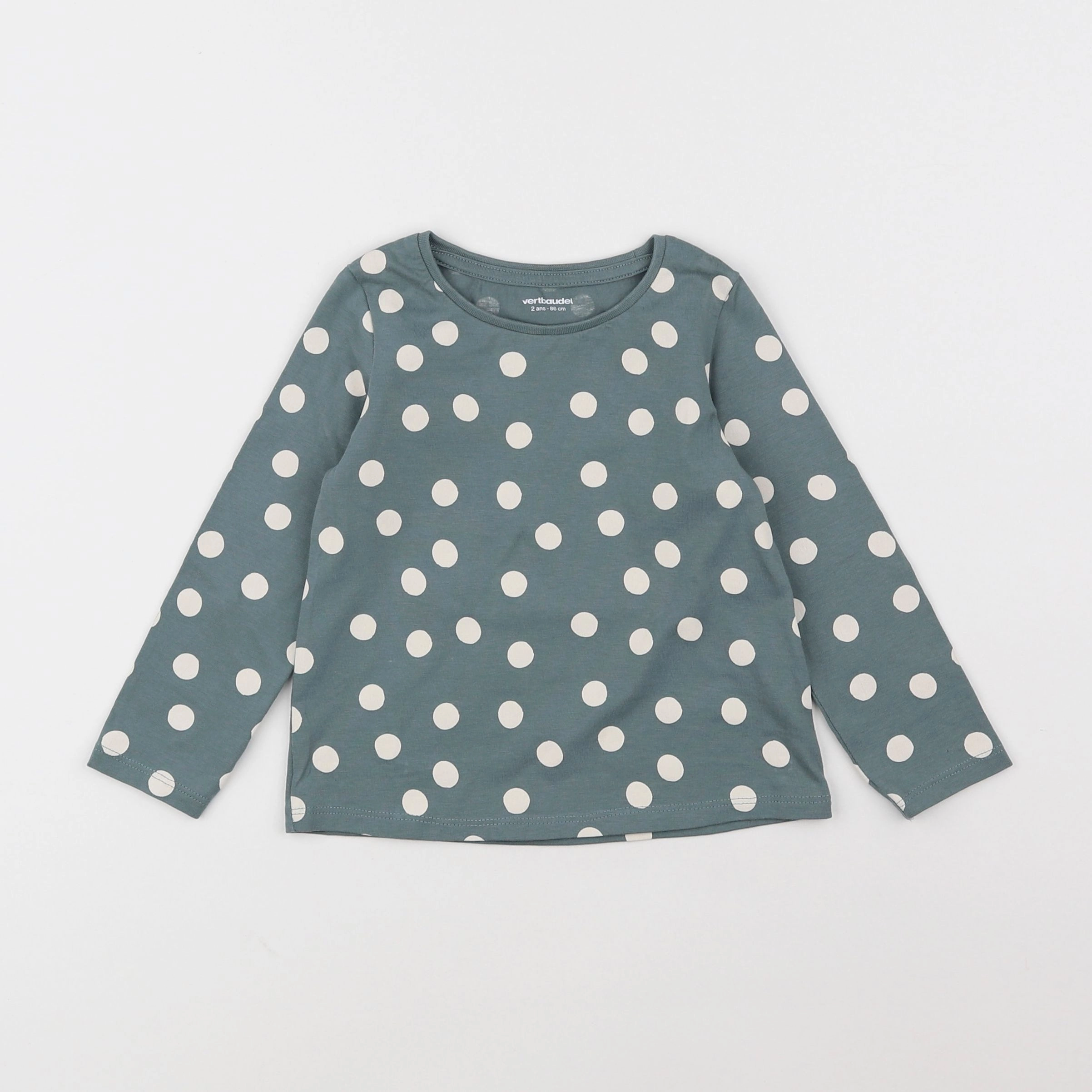 Vertbaudet - tee-shirt vert - 2 ans