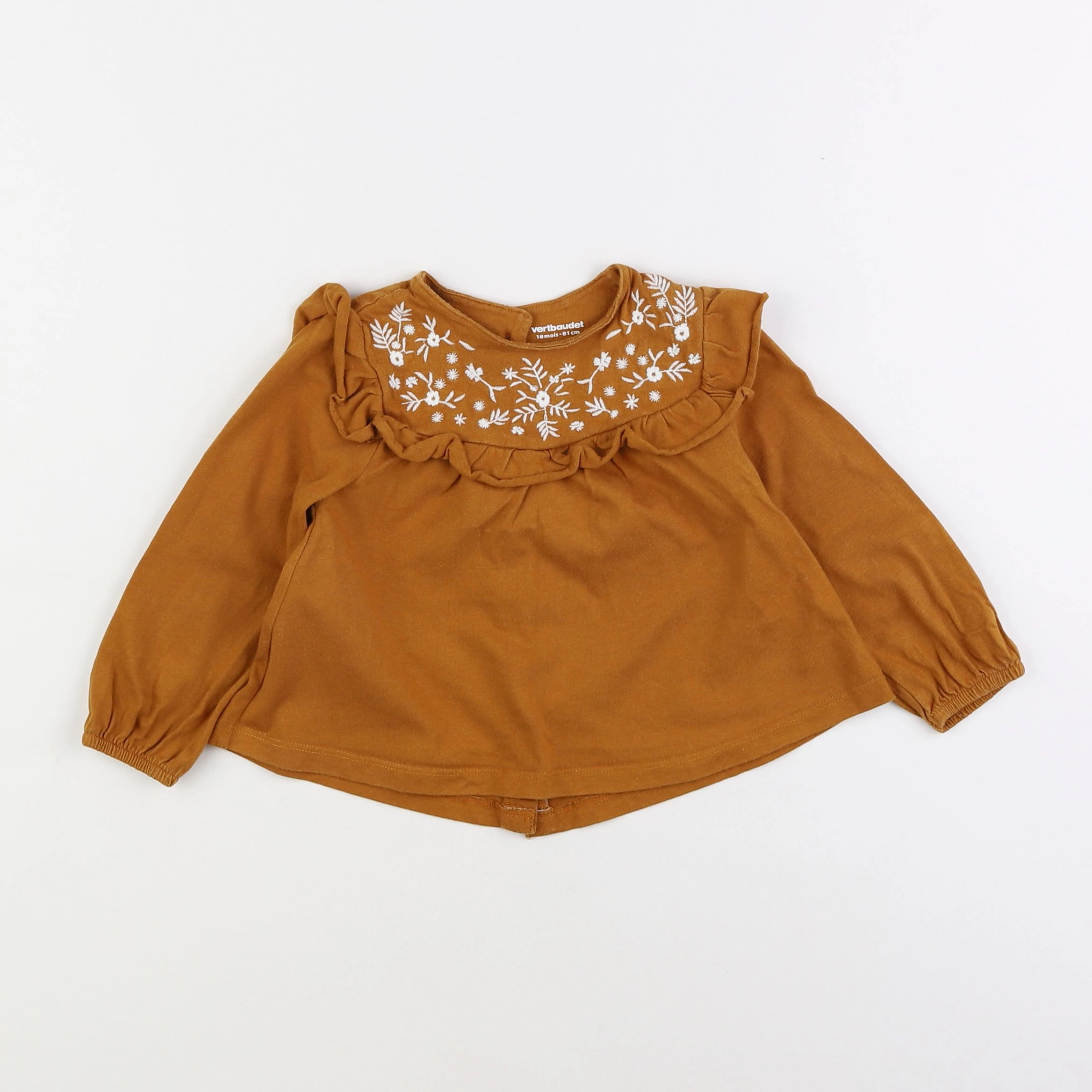 Vertbaudet - blouse marron - 18 mois