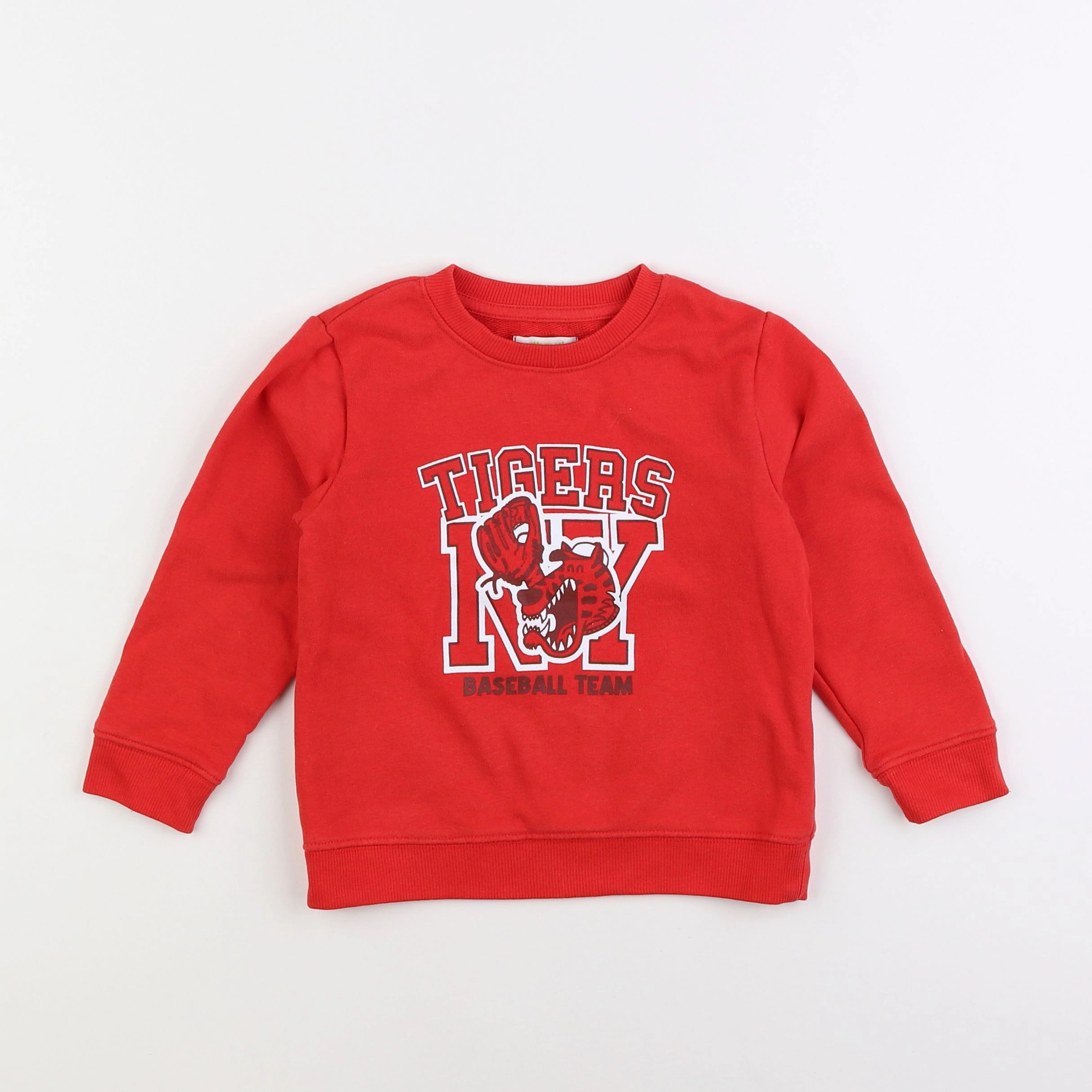 Vertbaudet - sweat rouge - 4 ans